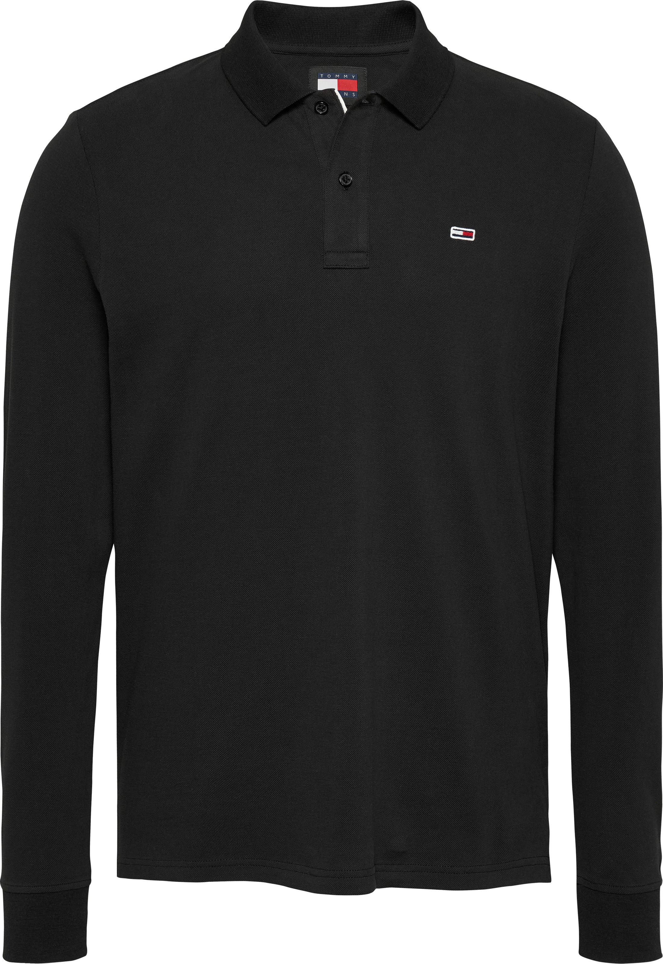 Tommy Jeans Poloshirt »TJM SLIM PLACKET POLO LS EXT«, mit Logostickerei