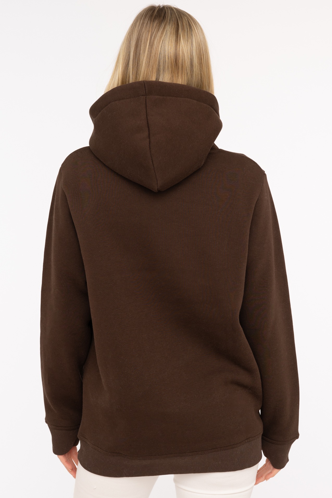Hoodie ZWILLINGSHERZ "Dackel", Damen, Gr. L/XL, braun (dunkelbraun), Sweatware, Obermaterial: 50% Baumwolle, 50% Polyester, unifarben, comfort fit hüftbedeckend, ohne Ausschnitt, angesetztes Bündchen, Sweatshirts Hoodie, Stickerei vorne, weiche Fleece Inn 2