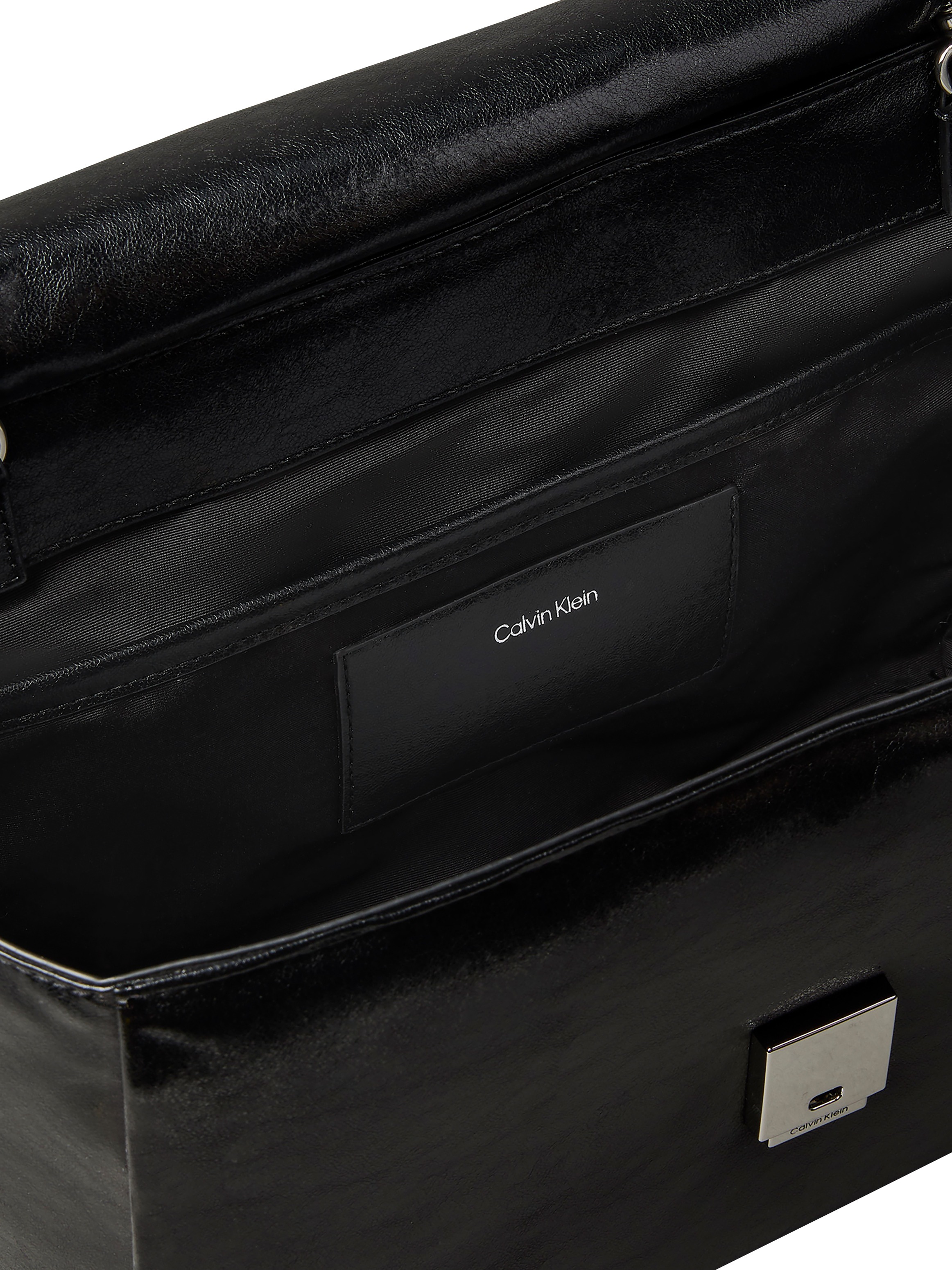Calvin Klein Handtasche »EMBLEM HW PADDED SATCHEL« Umhängetasche, Schultertasche mit Schmucklogo