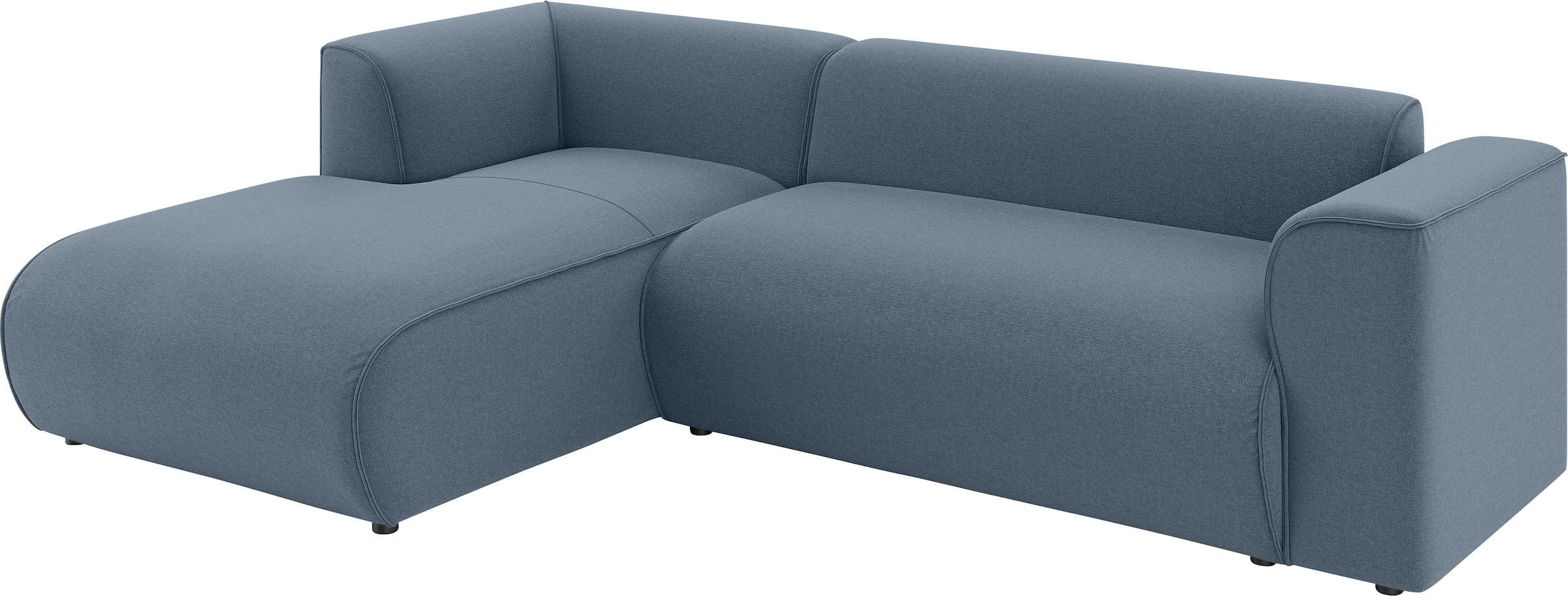 INOSIGN Ecksofa »MERID L-Form (257 cm), zeitlos & stilvolles Design,«, Aufwendig gepolstert, in Cord, Chenille und Struktur