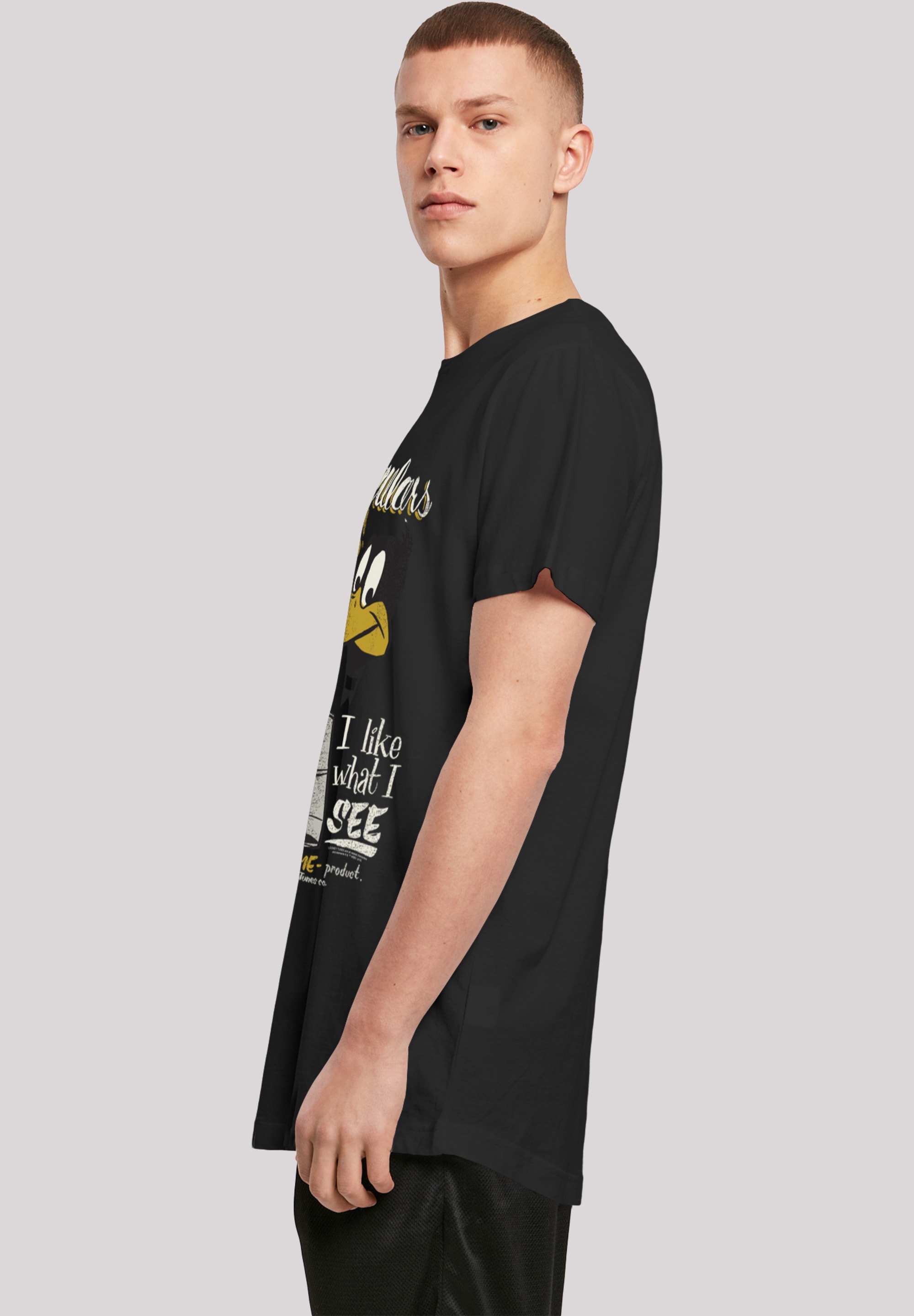 F4NT4STIC T-Shirt »Looney Tunes Daffy Duck Binoculars«, Herren,Premium Merch,Lang,Longshirt,Bedruckt