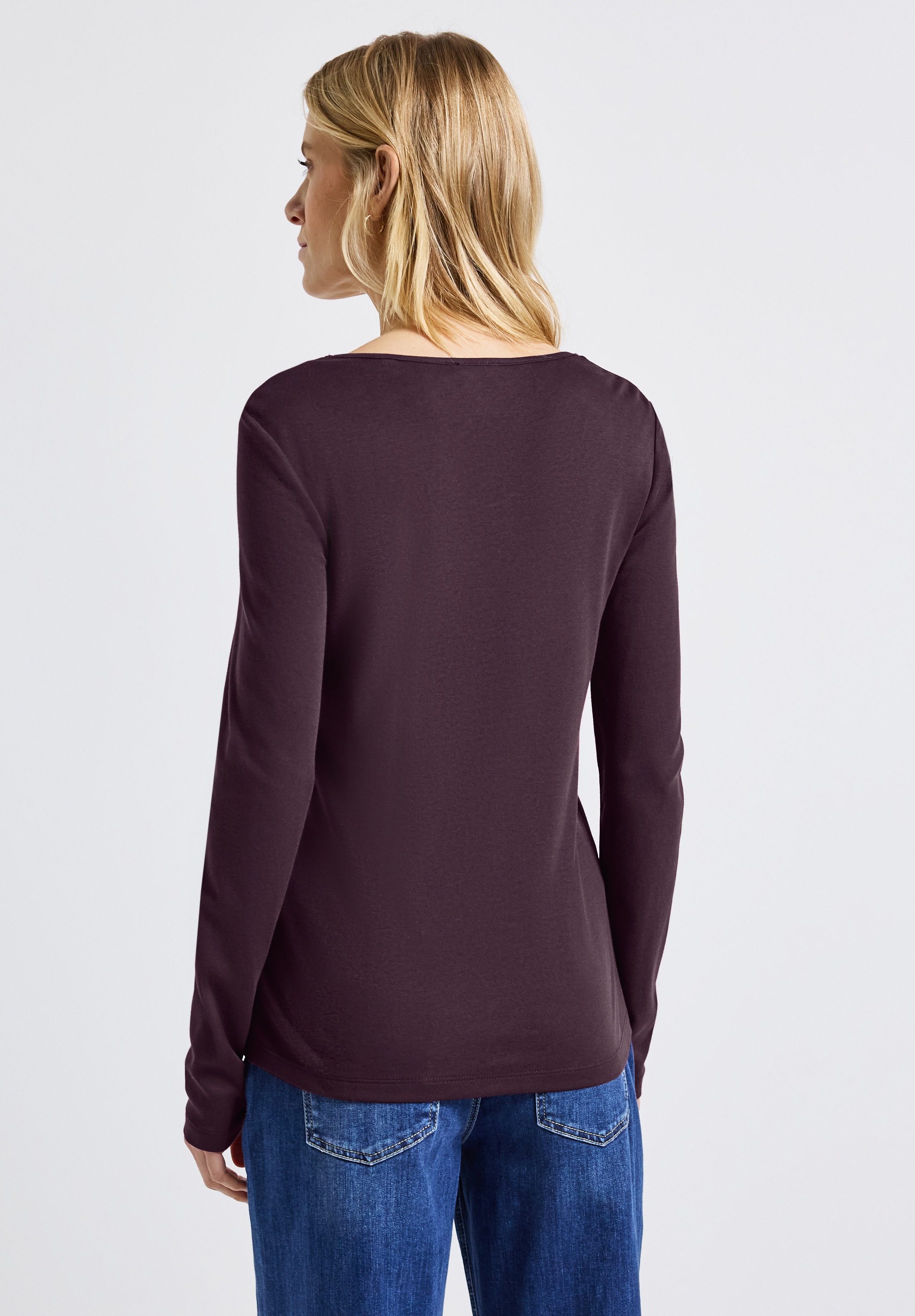 STREET ONE Langarmshirt im soften Baumwoll-Mix günstig online kaufen