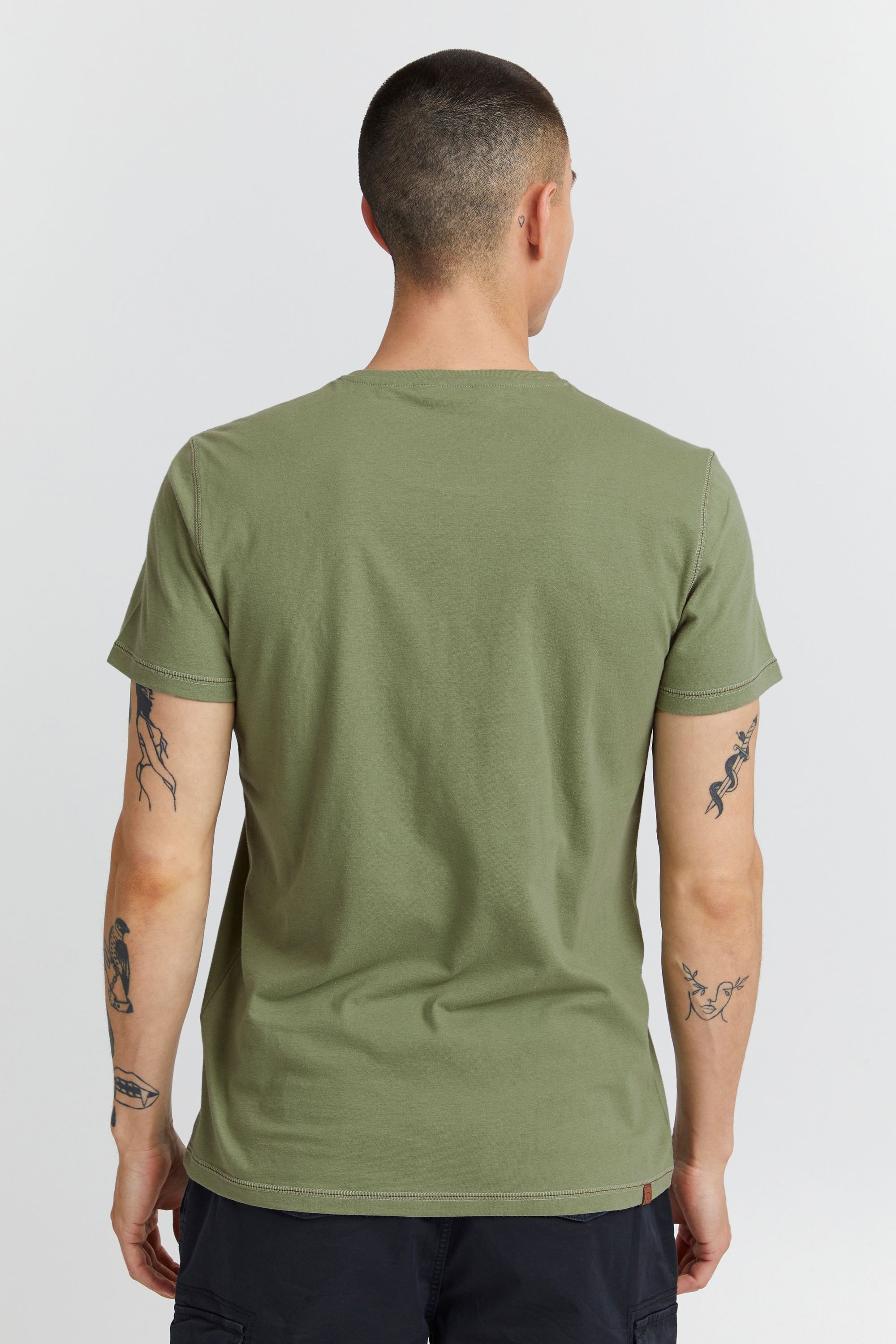 T-Shirt 11 PROJECT "T-Shirt PRBono", Herren, Gr. S, grün (sea spray), Obermaterial: 100% Baumwolle CO., regular fit normal, Rundhals, Shirts T-Shirt 3