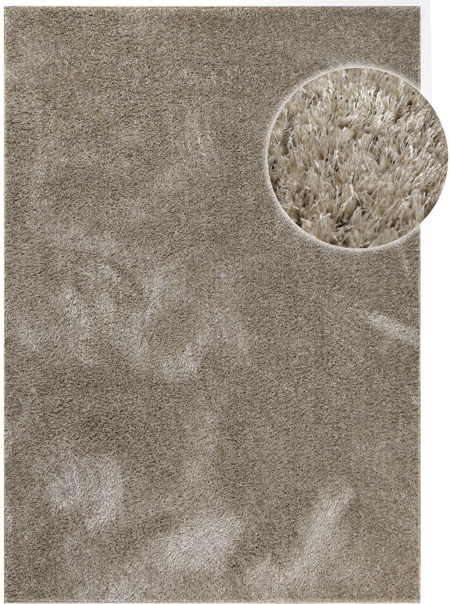 my home Hochflor-Teppich »Nickolas«, rund, 30 mm Höhe, Langflor, Shaggy, dichter weicher Hochflor, uni farben, Wohnzimmer