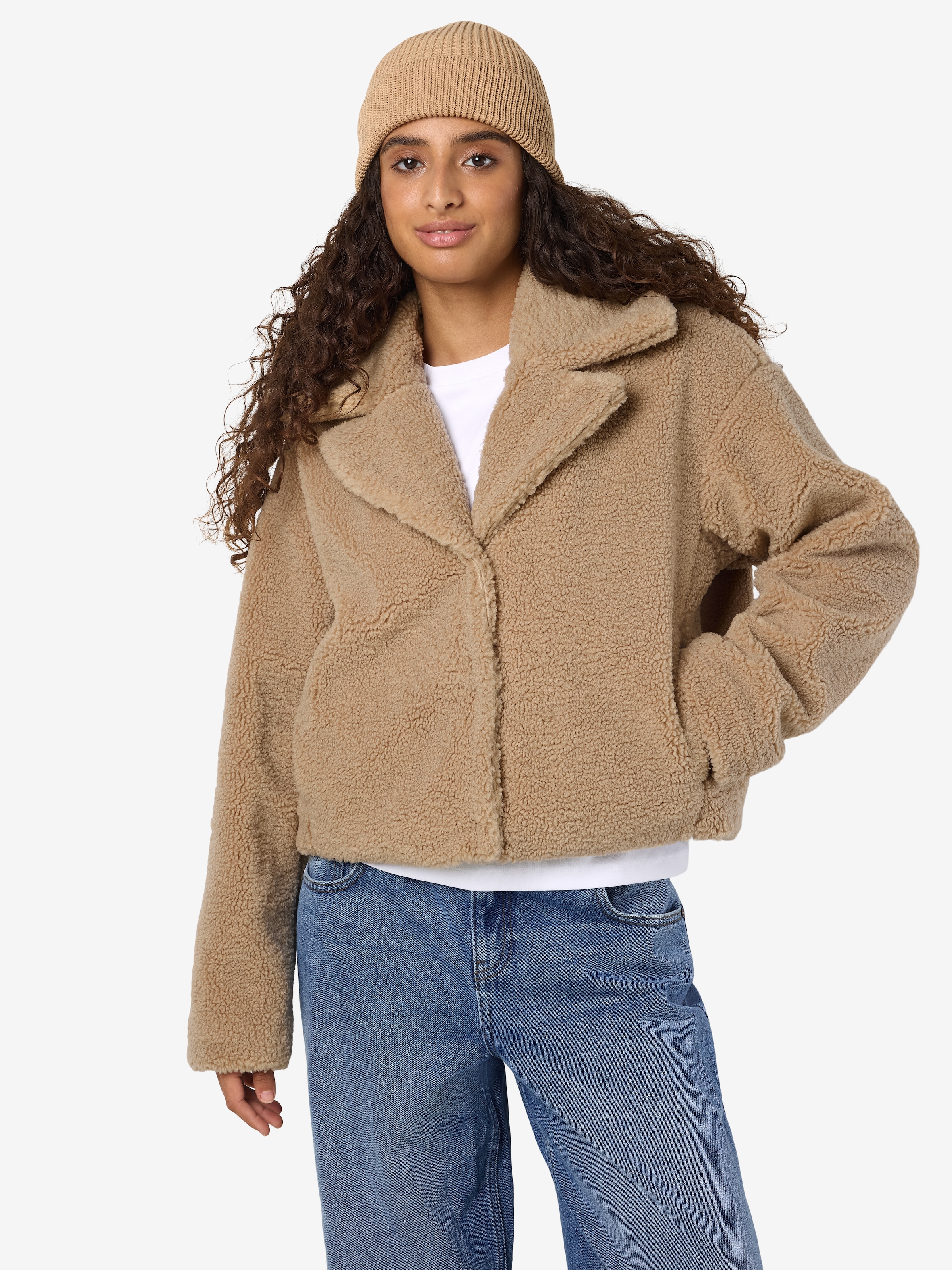 Noisy may Plüschjacke "NMNATI CROP TEDDY JACKET FWD NOOS" günstig online kaufen