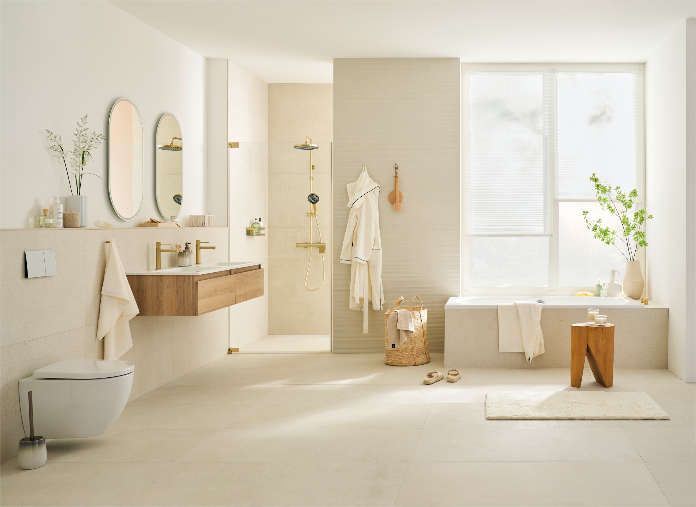 SCHÖNER WOHNEN-Kollektion Badematte »Bahamas  Uni« Höhe 30 mm fußbodenheizungsgeeignet beidseitig verwendbar