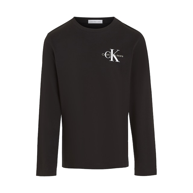 Black Friday Calvin Klein Jeans Langarmshirt »CHEST MONOGRAM LS TOP«, mit  Logodruck | BAUR
