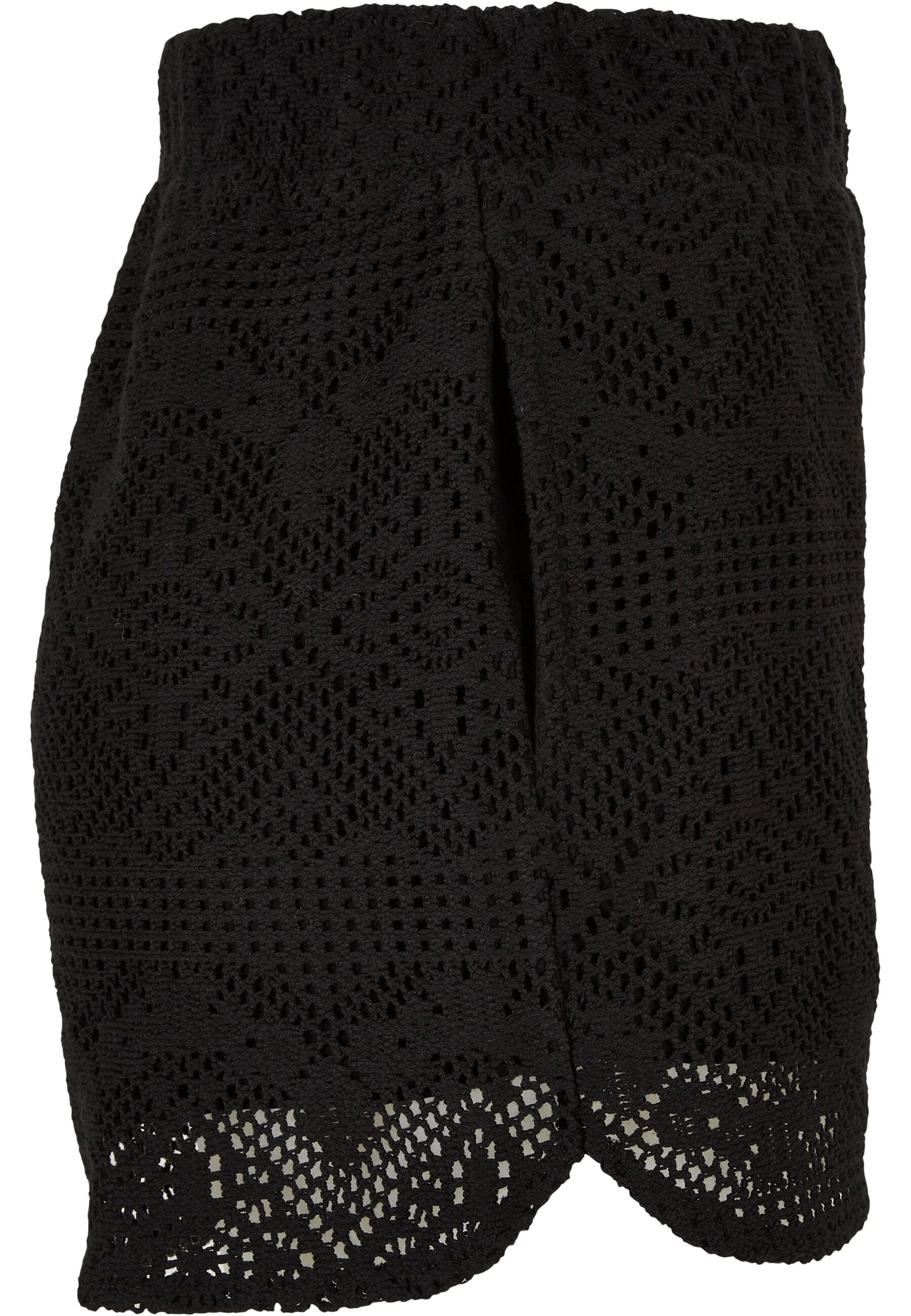 URBAN CLASSICS Stoffhose »Urban Classics Damen Ladies Crochet Lace Resort Shorts«, (1 tlg.)
