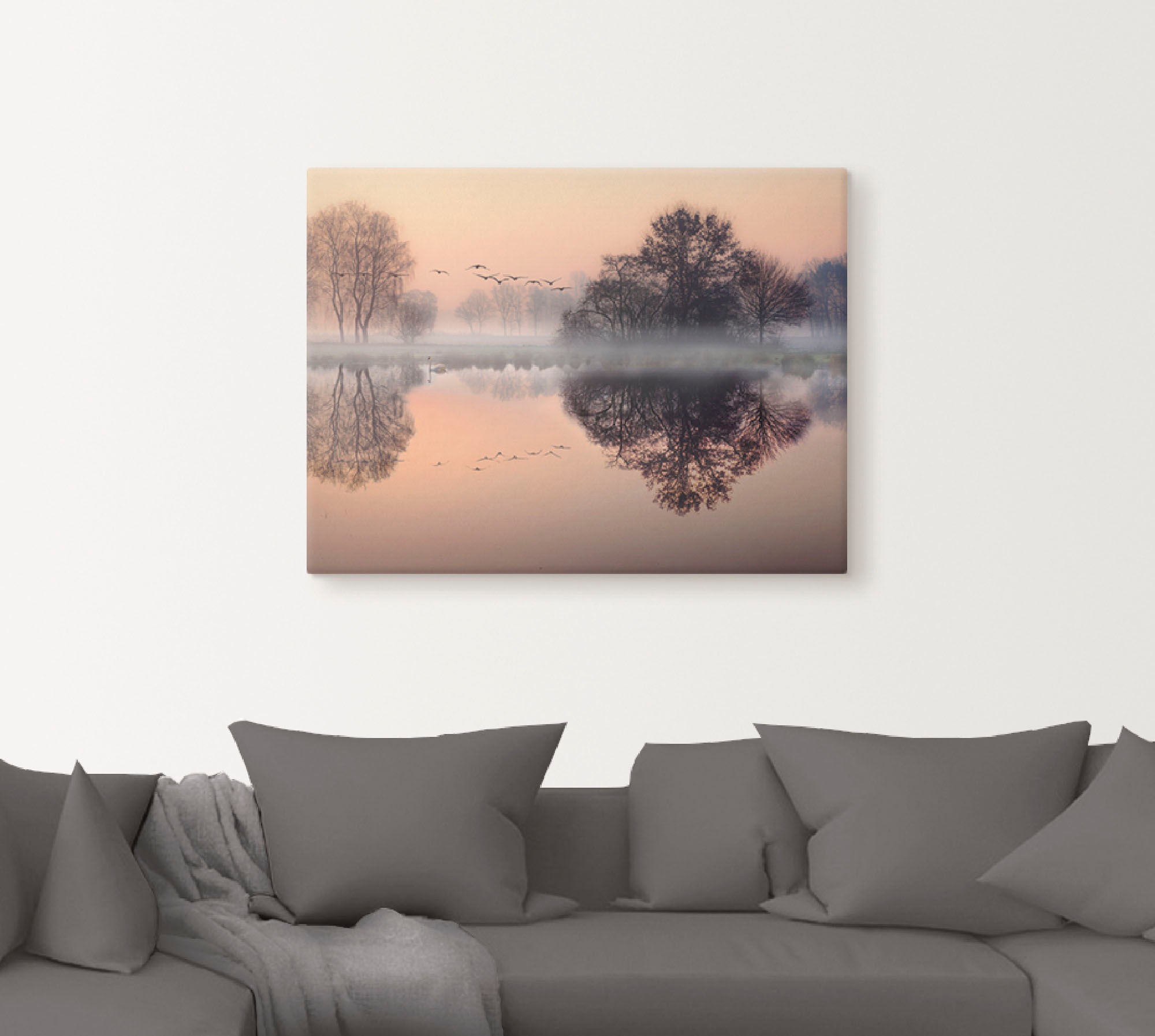 Artland Leinwandbild "Früh morgens am See...." Gewässer 1 Stk. tlg. als Lei günstig online kaufen