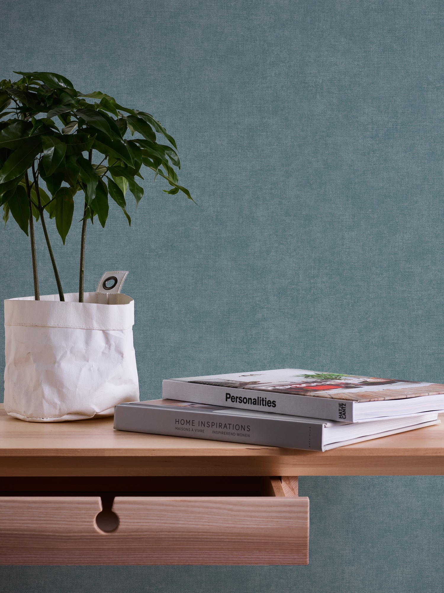 living walls Vliestapete »Smart Surfaces einfarbige Tapete Unitapete Struktur-Optik Landhaus«, matt, Vliestapete Textil-Optik für Schlafzimmer Küche Wohnzimmer Uni Design