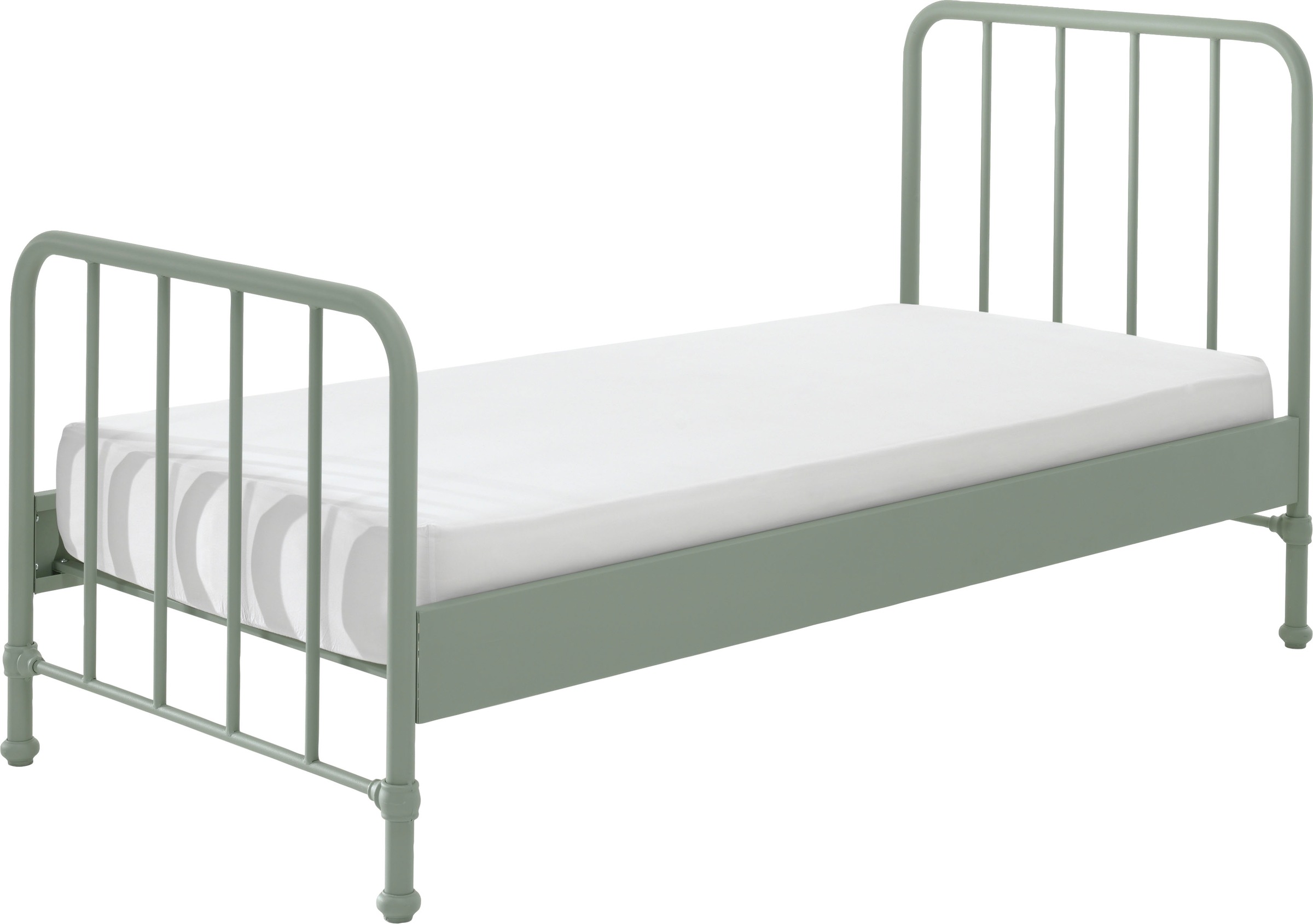Thumbnail - Vipack Jugendbett "Bronxx, Einzelbett 90/200, sehr stabil, romantische Optik", (B/H/T ca. 96,5x110x206cm, inkl. Lattenro...