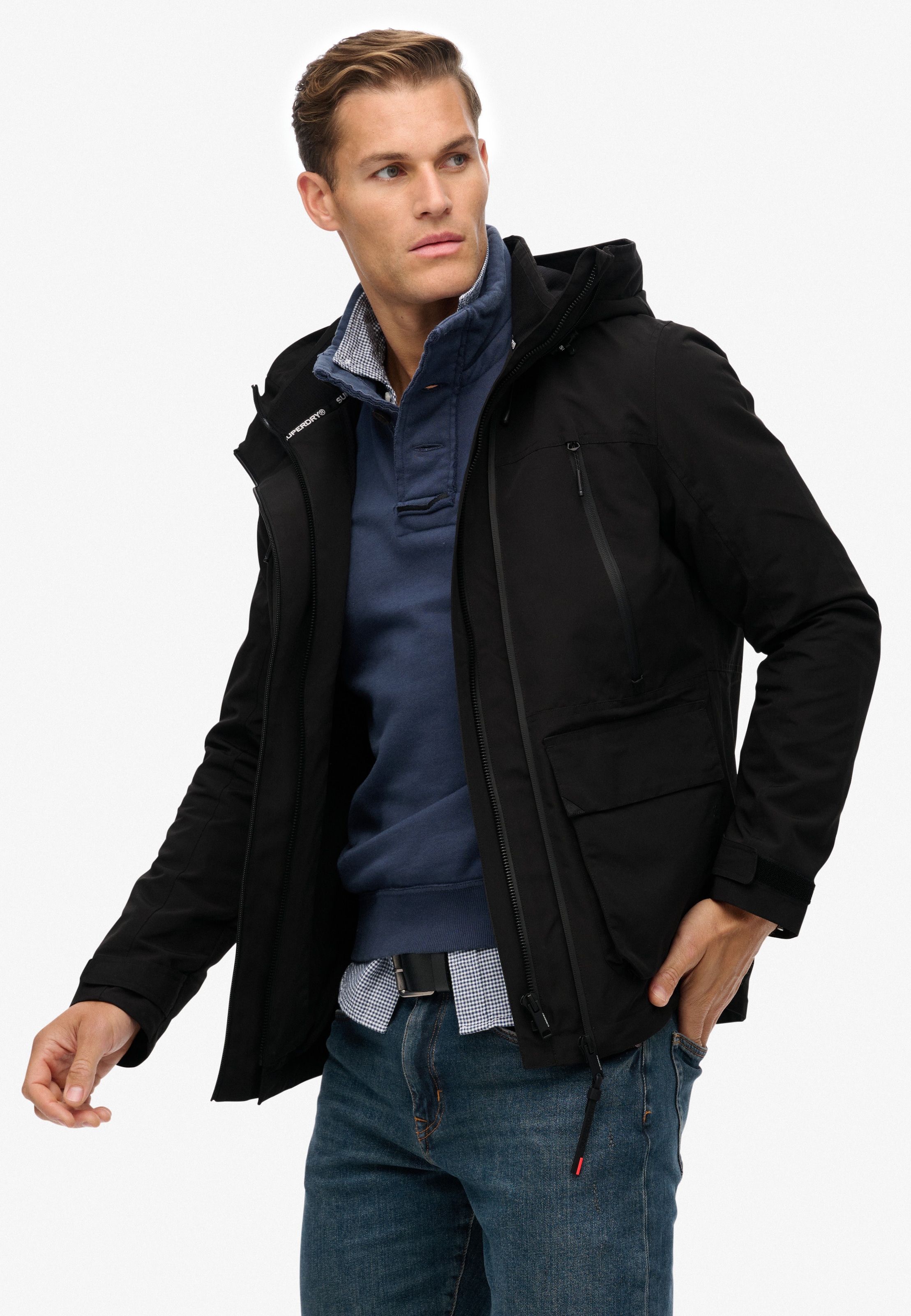 Superdry Outdoorjacke »HOOD ULTIMATE EMB WINDBREAKER«, mit Kapuze