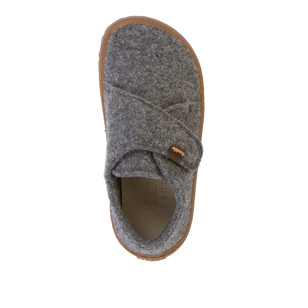 froddo® Hausschuh »BAREFOOT WOOLY«, Klettschuh, Kindergartenschuh mit Wollfutter