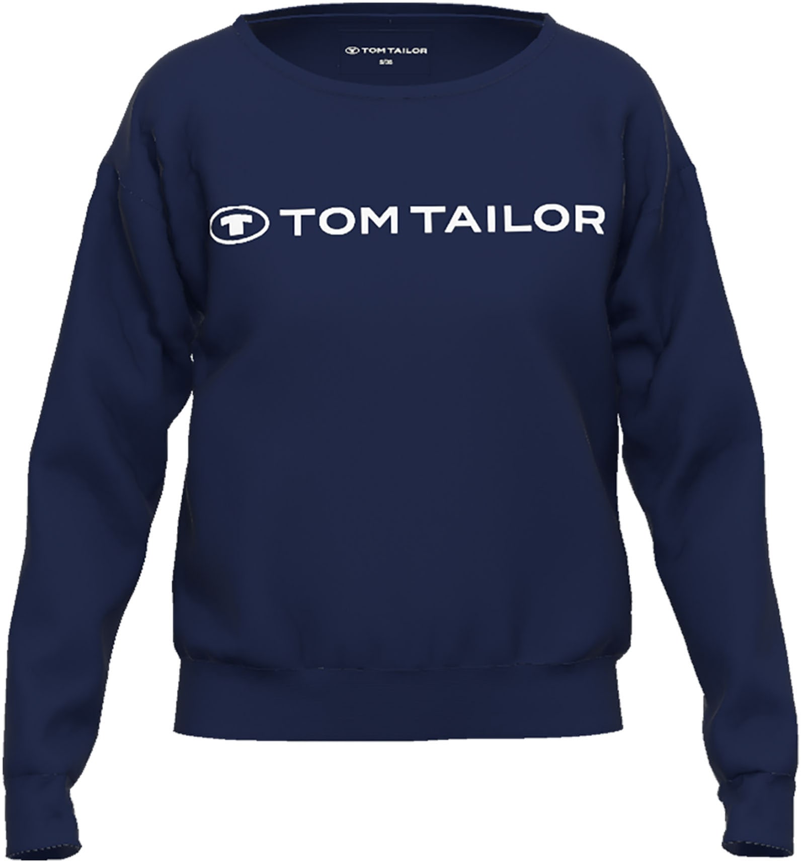 TOM TAILOR Sweatshirt, mit Basic Fit, verziert durch Logoschriftzug