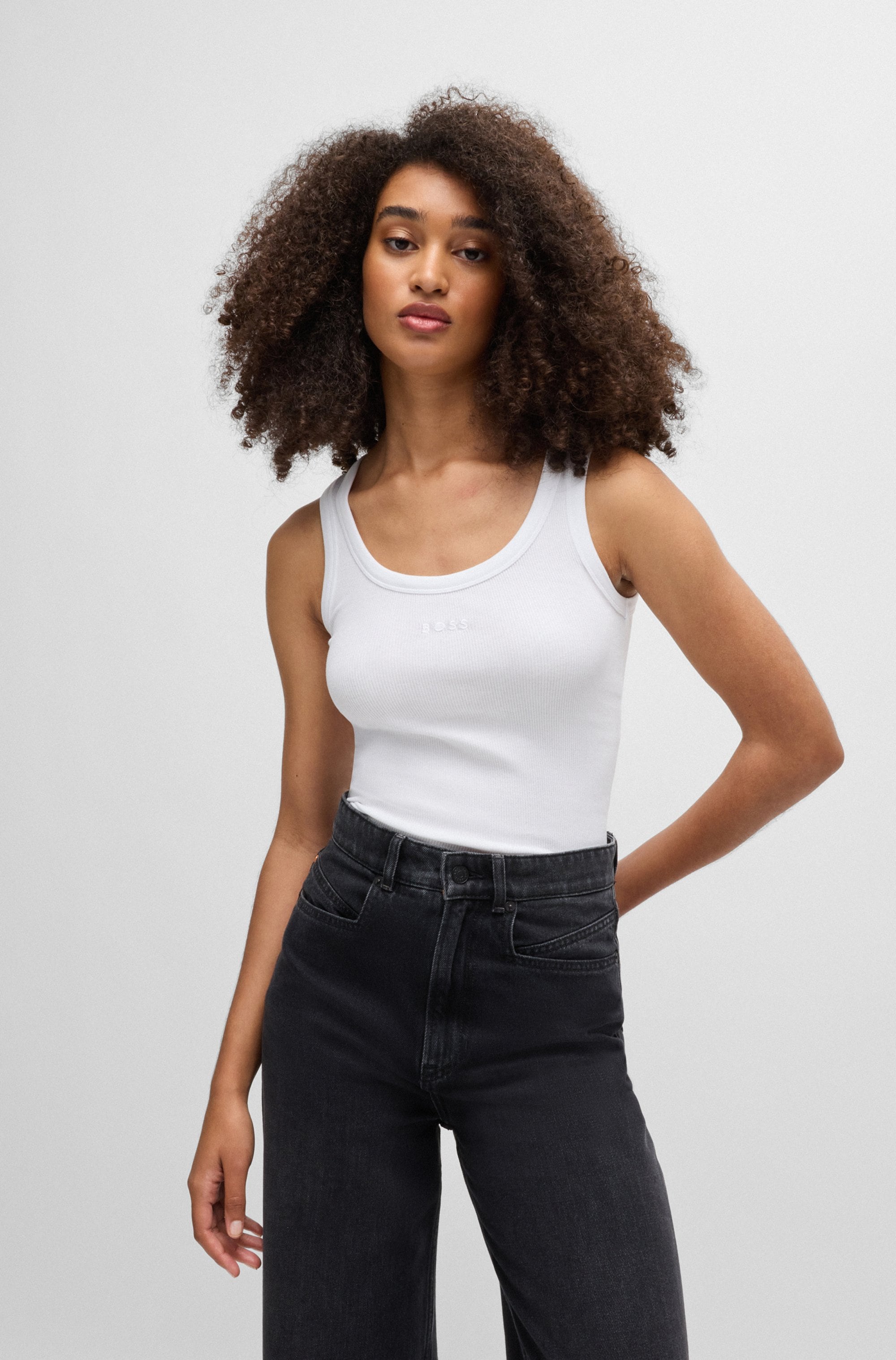 BOSS ORANGE Longtop "Ematite Premium Damenmode", mit Rundhalsausschnitt günstig online kaufen