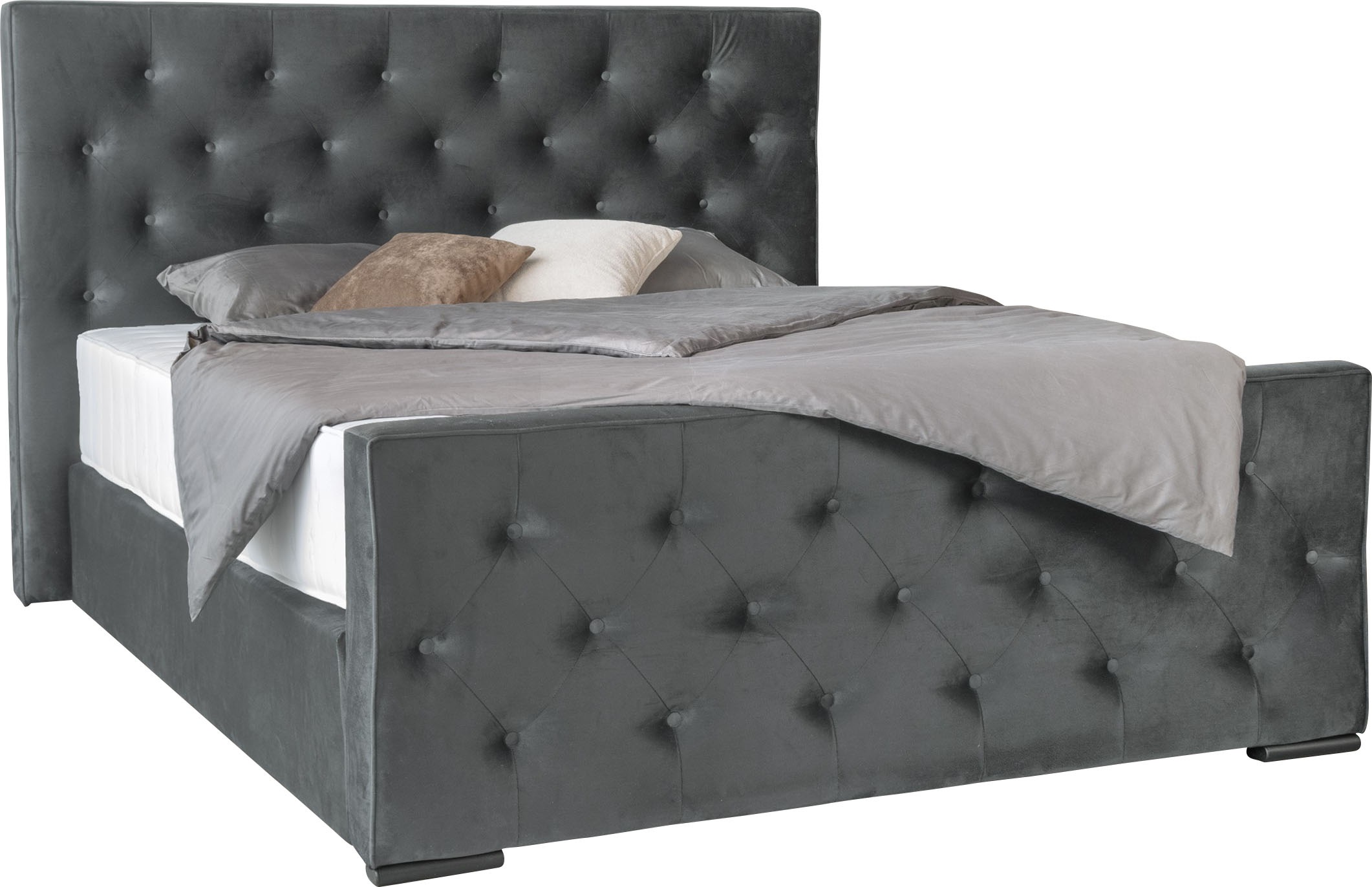 COLLECTION AB Boxspringbett »Florence erhältlich in der Breite 180cm«, inkl. Bettkasten und King-Matratzen (28cm) in H3