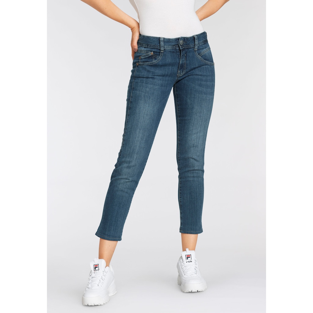 Herrlicher 7/8-Jeans »GINA CROPPED POWERSTRETCH«, mit seitlichem Keileinsatz