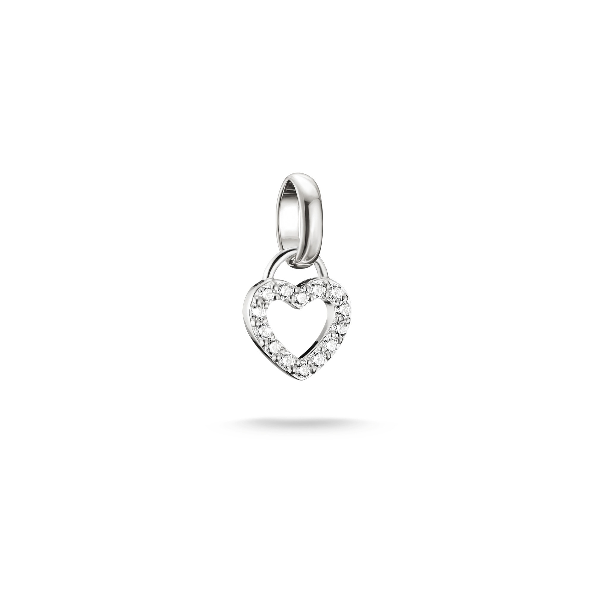 THOMAS SABO Charm-Einhänger »Charm-Anhänger Herz - Connect« mit Zirkonia (synth.)