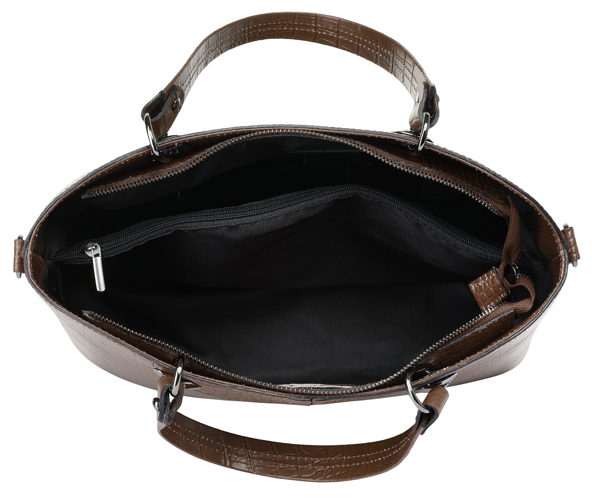 Cluty Henkeltasche, echt Leder, Made in Italy
