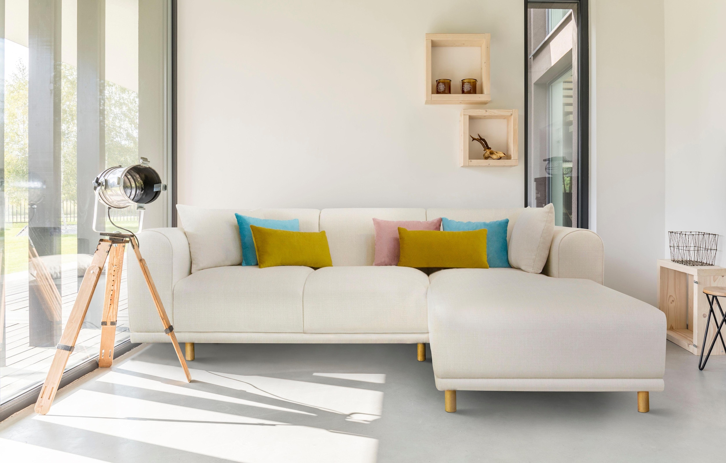 OTTO home Ecksofa "Maroon L-Form" in skandinavischem Design, mit losen Kiss günstig online kaufen