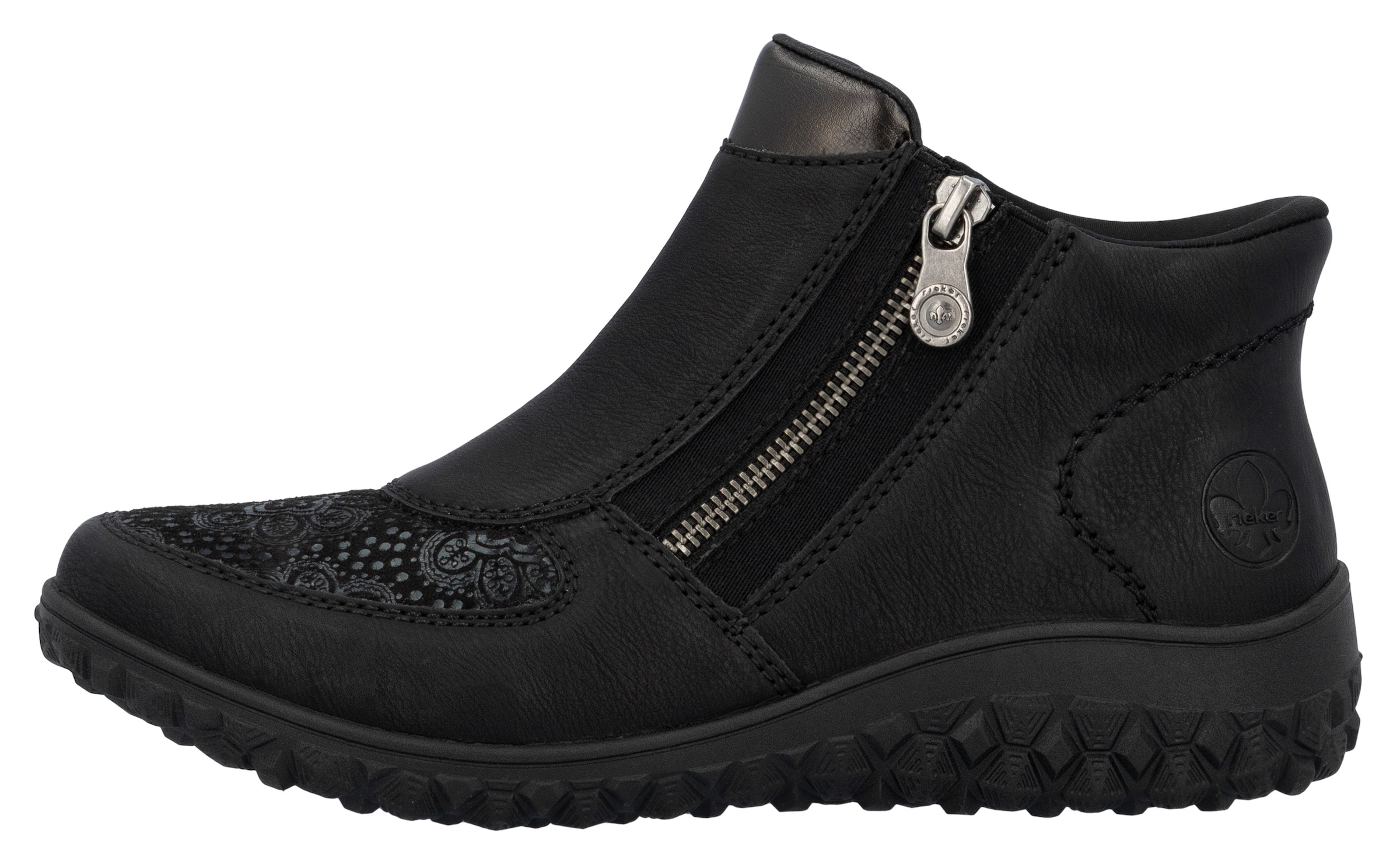 Rieker Schlupfboots »Ready2GO«, Stiefelette, Casual-Boots, Profilsohle, mit seitlichem Reißverschluss