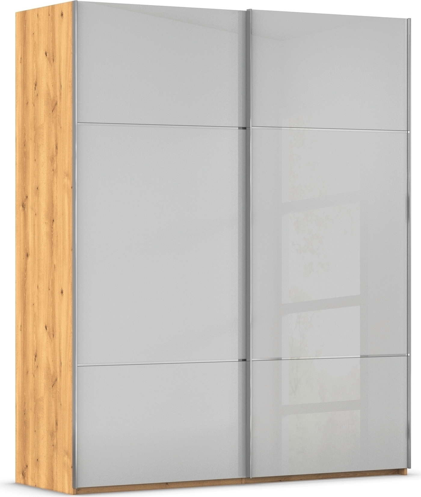 rauch "Kleiderschrank Schrank Garderobe Schlafzimmerschrank SCALE-TRIO" edle dreigeteilte Front mit 2 Zierleisten Glasfront MADE IN GERMANY
