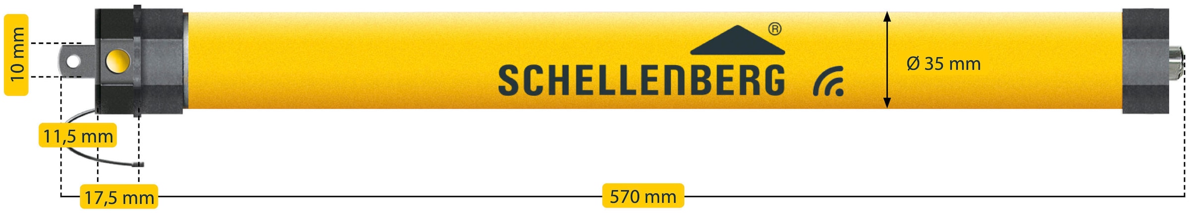 SCHELLENBERG Rollladenmotor »Premium Mini«, mit Funk, 6 Nm