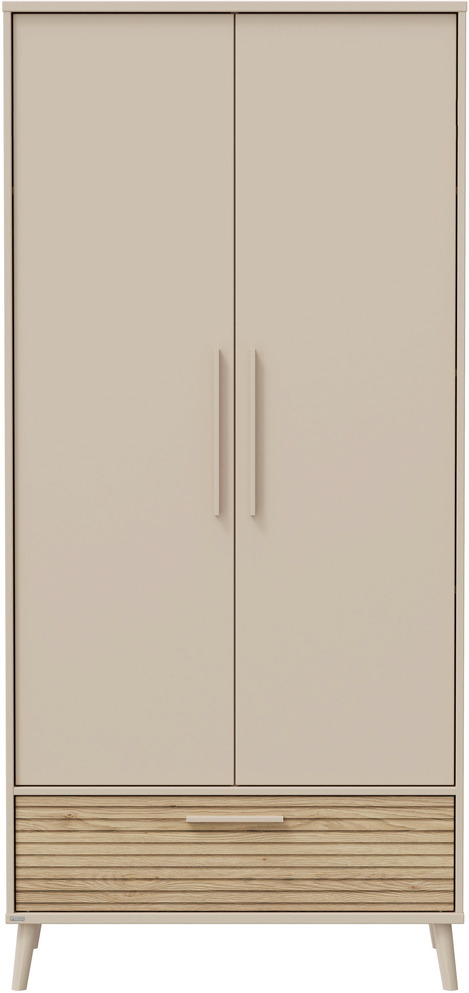 PAIDI Kleiderschrank »EEFJE in Beige mit Schublade und Türen, verschiedene Ausführungen« B/H/T ca. 95-123/139-204/41-57cm, mit 2 oder 3 Türen + Tiny-Variante,  stabiler Drehtürenschrank aus Holz, mit Soft-Close-Funktion
