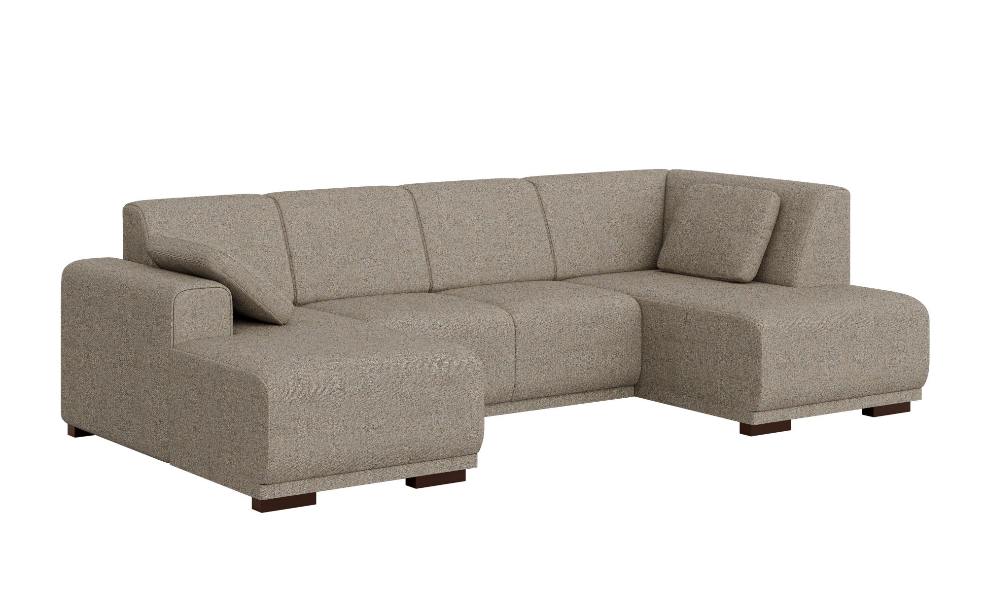 Home affaire Wohnlandschaft »BORNHOLM U-Form mit Recamiere rechts/links, B/T/H: 300/162/85 cm«, U-Form mit Wellenunterfederung, Recamiere rechts oder links bestellbar