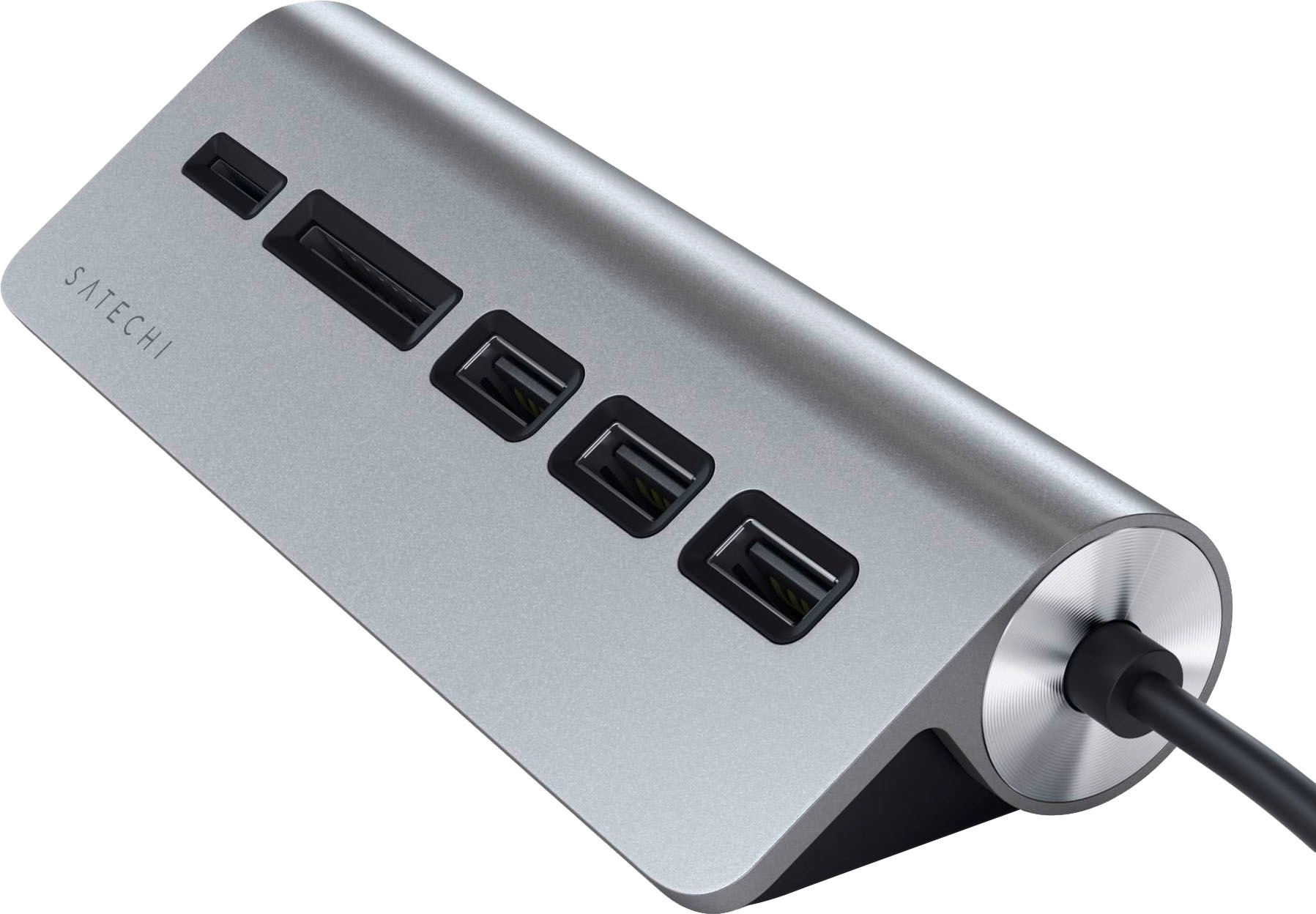 Satechi USB-Adapter »Type-C Aluminum USB Hub & Card Reader«, USB 3.0 Typ A zu USB Typ C