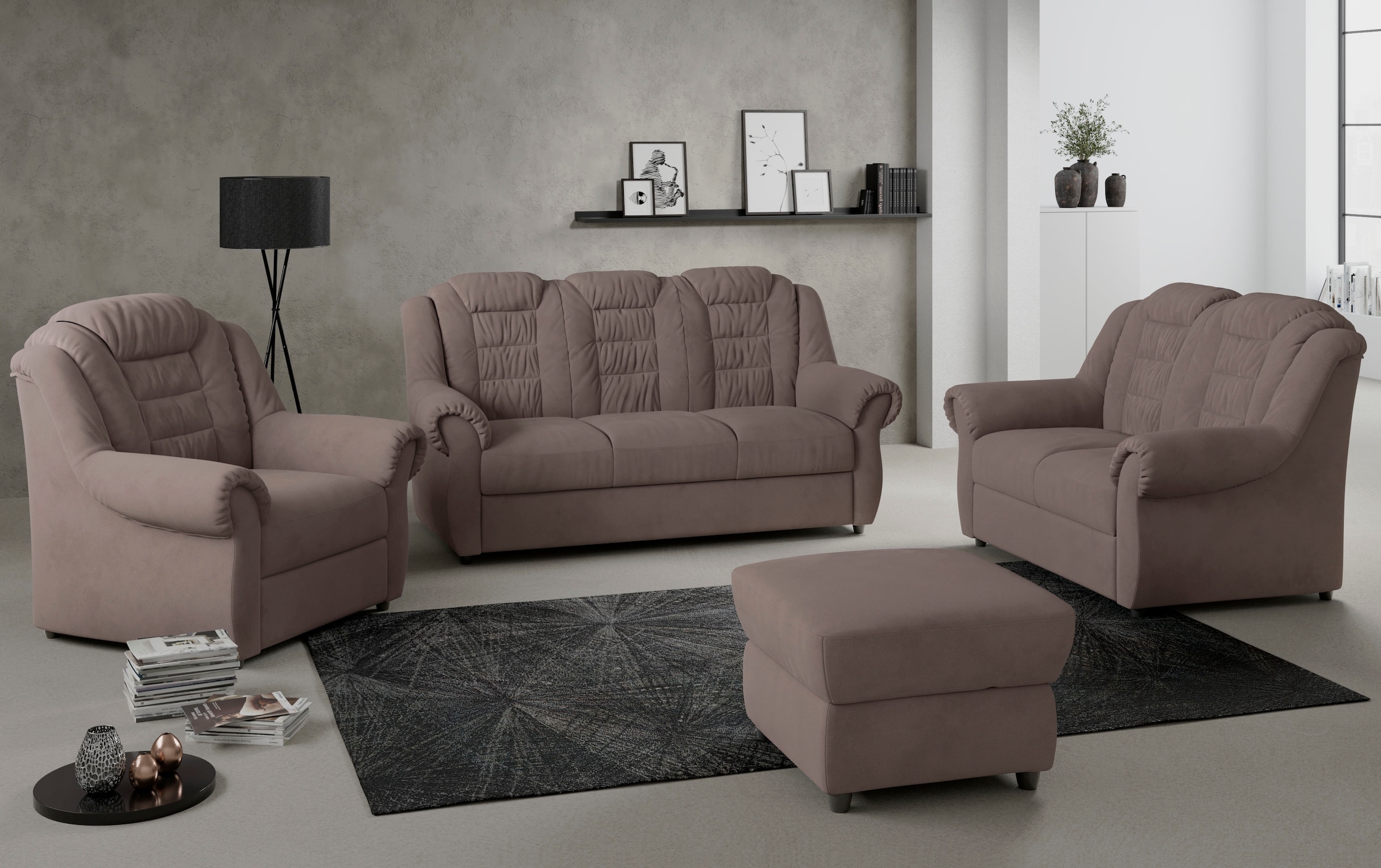 Home affaire 2-Sitzer »Boston«, Sofa mit hoher Rückenlehne
