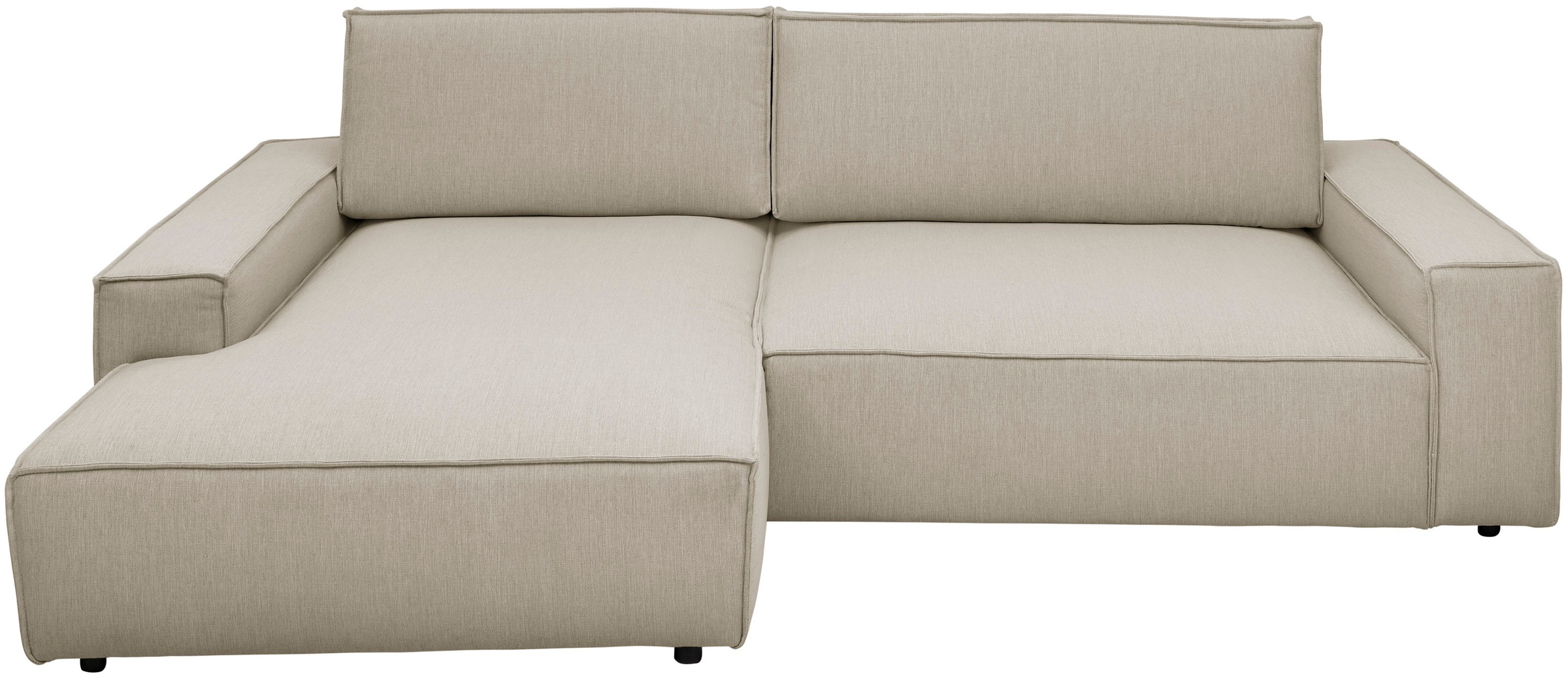 Home affaire Ecksofa »NEU: SHERWOODL XXL 284, Big-Sofa L-Form, tiefe Sitzfläche 95 cm, Cord,«, Leinenoptik, Recamiere rechts/links, auch als Schlafsofa stellbar