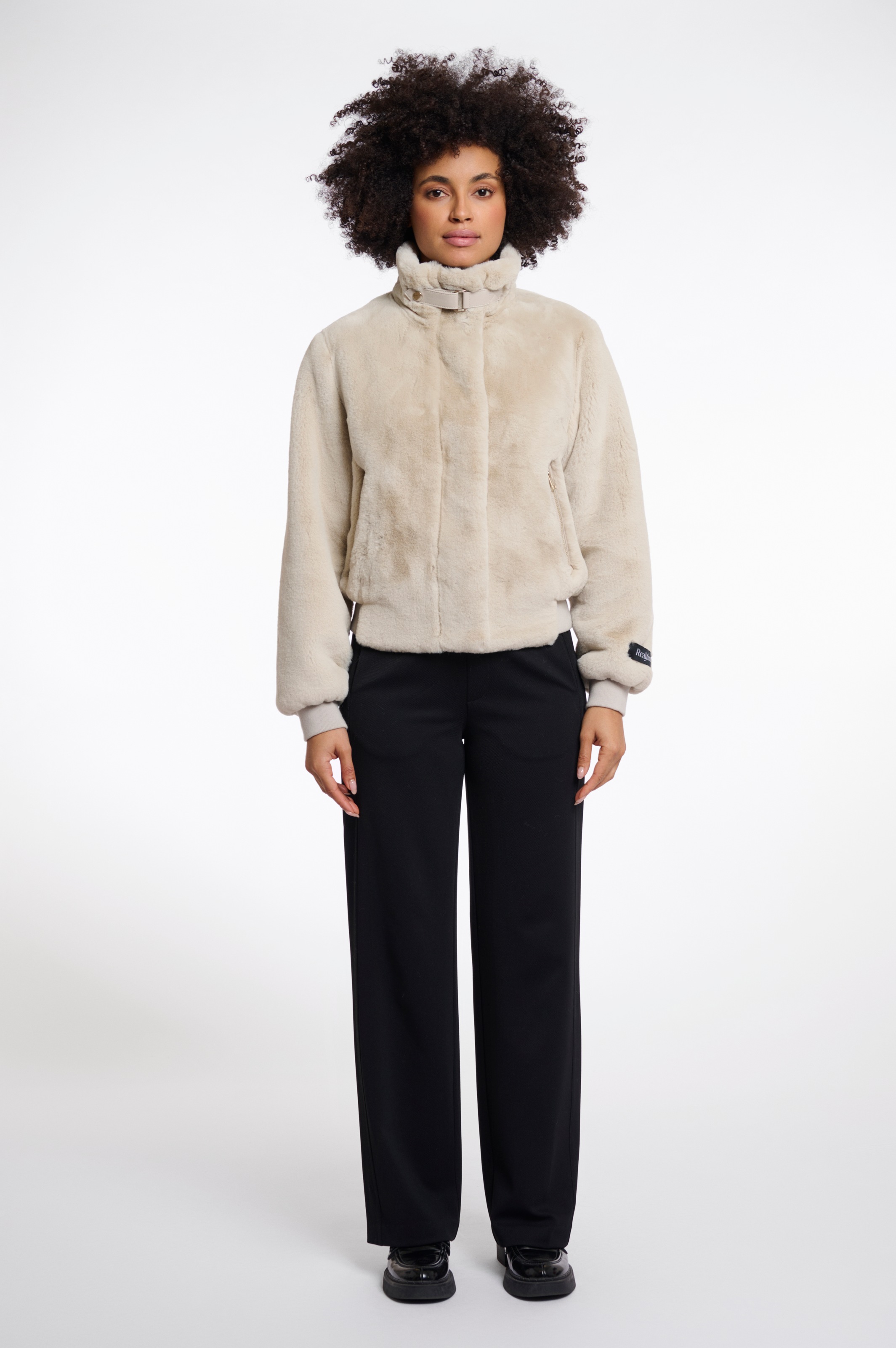 Thumbnail - Rino & Pelle Fellimitatjacke "AMBRA" mit Riemen-Detail