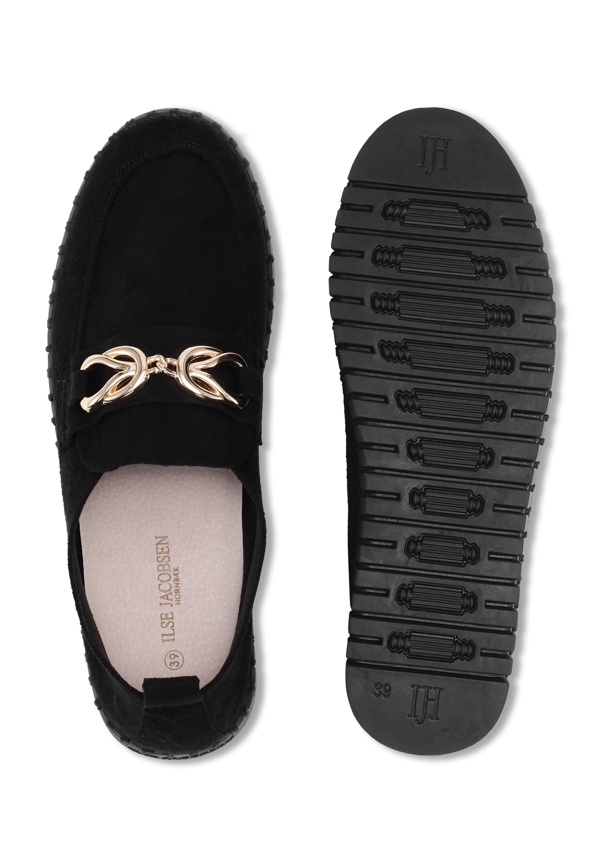 Ilse Jacobsen Slipper »TULIP3976«, Bequem, leicht, Slipper, Goldschnalle, flexible Naturkautschuk-Sohle