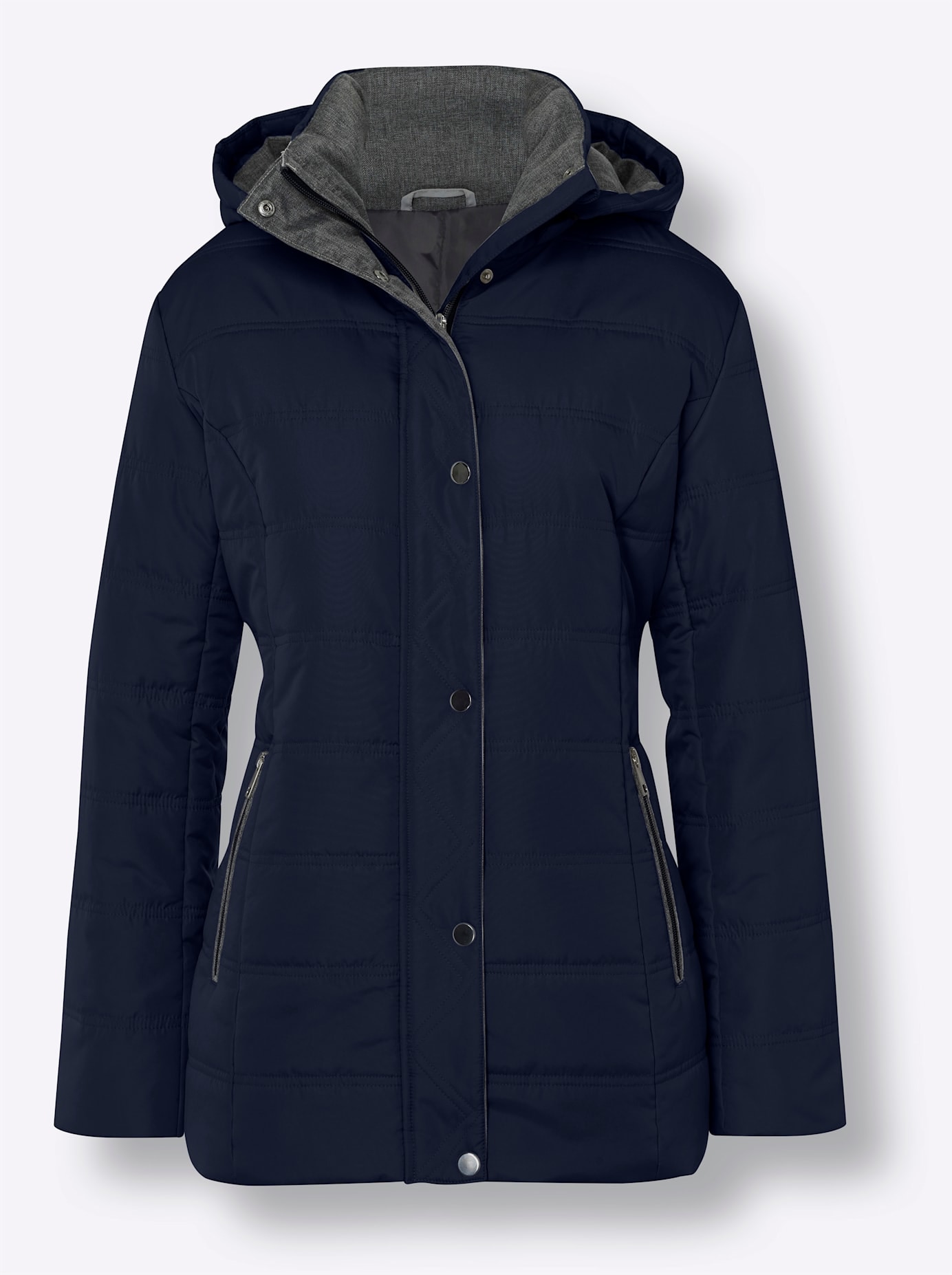 Classic Basics Steppjacke, mit Kapuze