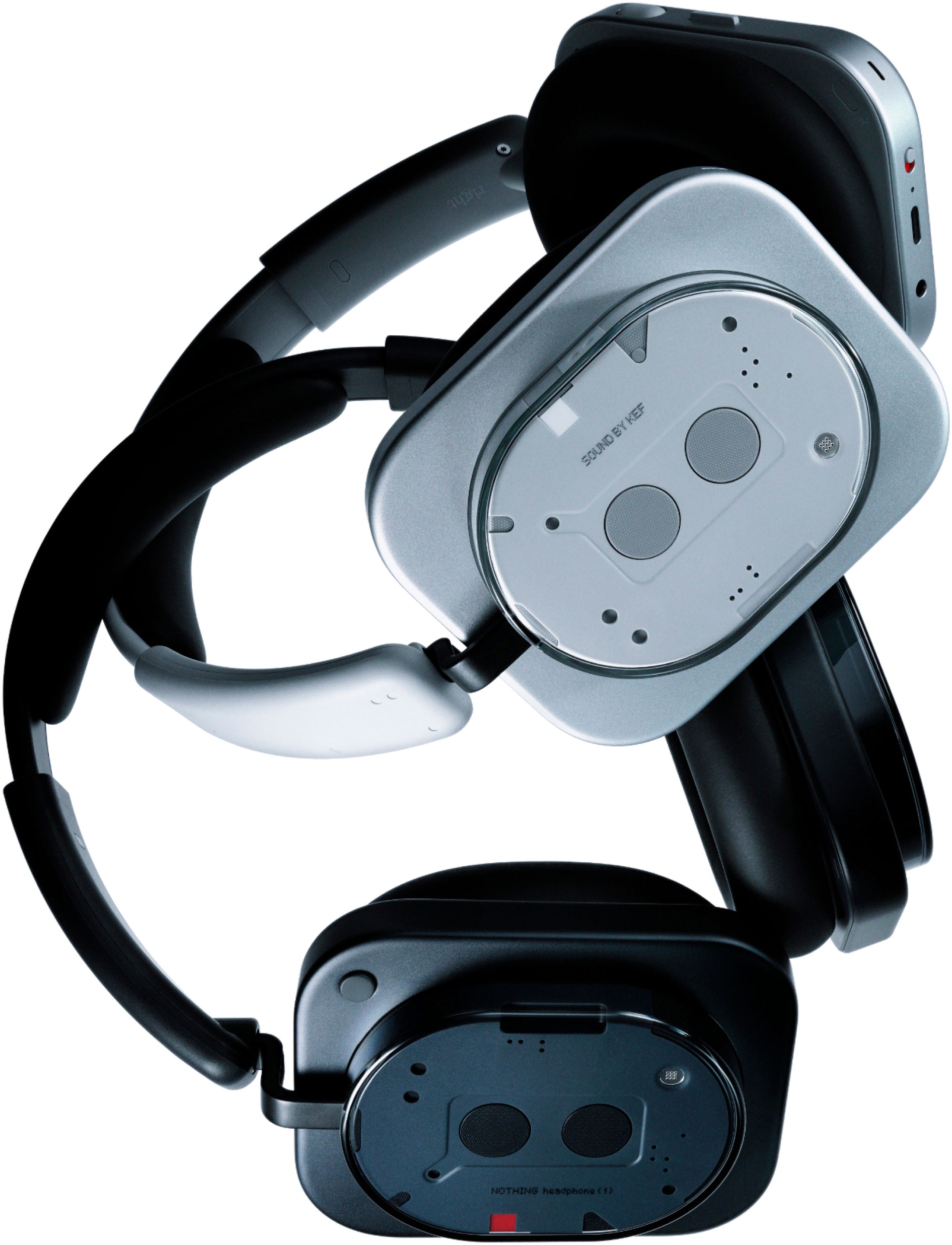 NOTHING Kopfhörer »Headphone (1)«, Bluetooth, Active Noise Cancelling (ANC)-Hi-Res-Transparenzmodus-On-Ear-Erkennung