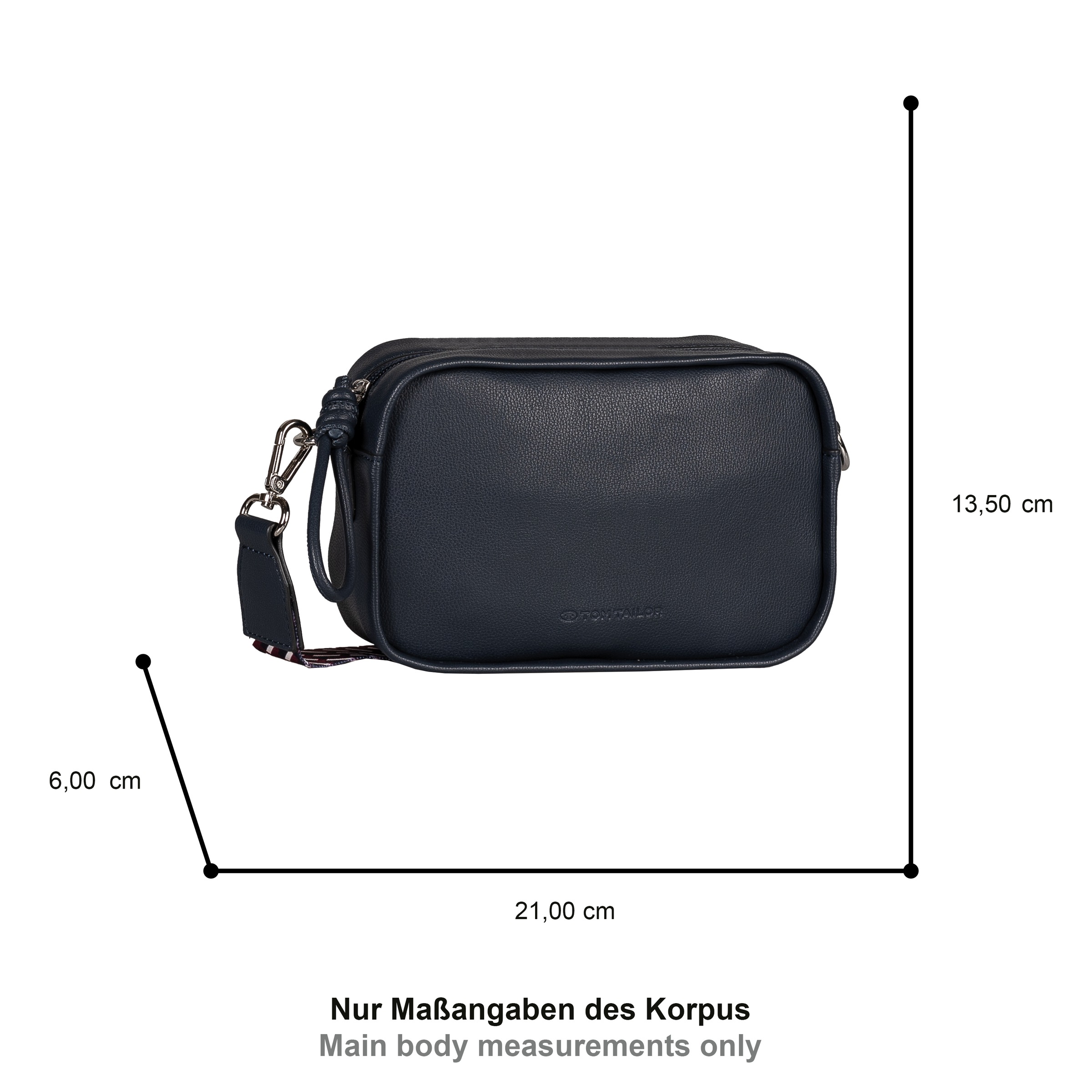 TOM TAILOR Handtasche »Tatiana« fein gewebter dreifarbiger Gurtband mit harmonischem „T“´Logodruck