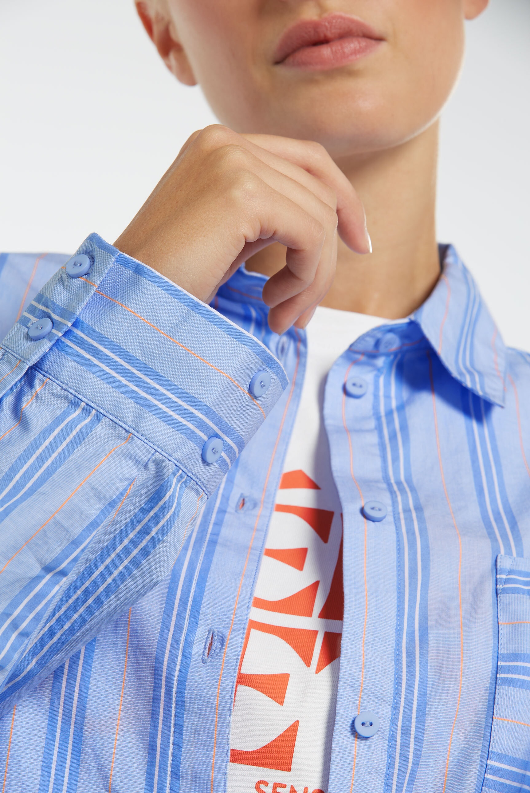 SENSES.THE LABEL Langarmbluse, aus Baumwolle