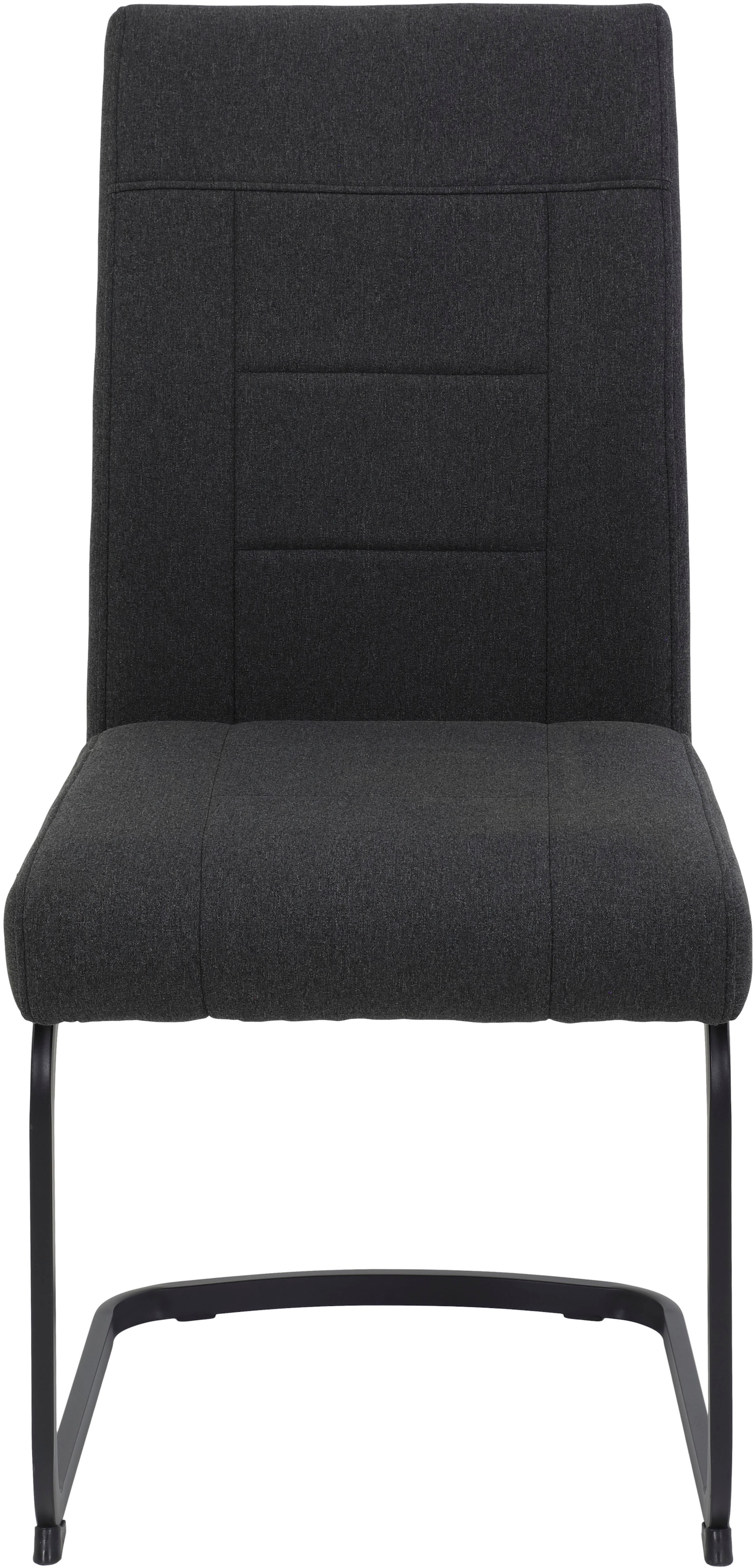 HELA Freischwinger »BRINDISI, Esszimmerstuhl«, (Set), 4 St., Webstoff-Flachgewebe, XL-Sitz,Federkorb,140kg belastbar,Zertifizierter "Waterfree" Stoff