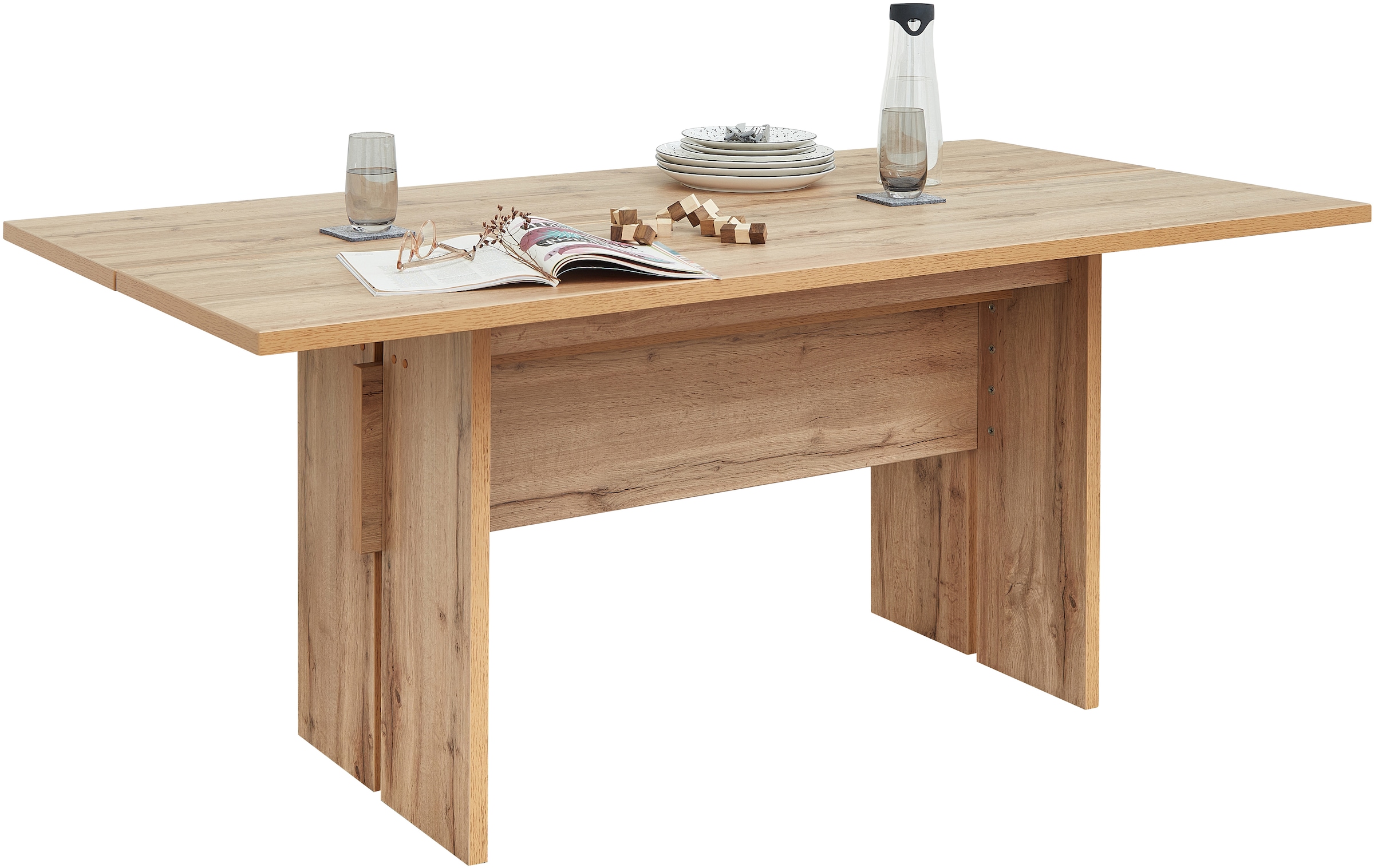 Innostyle Esstisch "Sonate" 2 Stk. tlg. geteilte Platte in moderner Planken günstig online kaufen