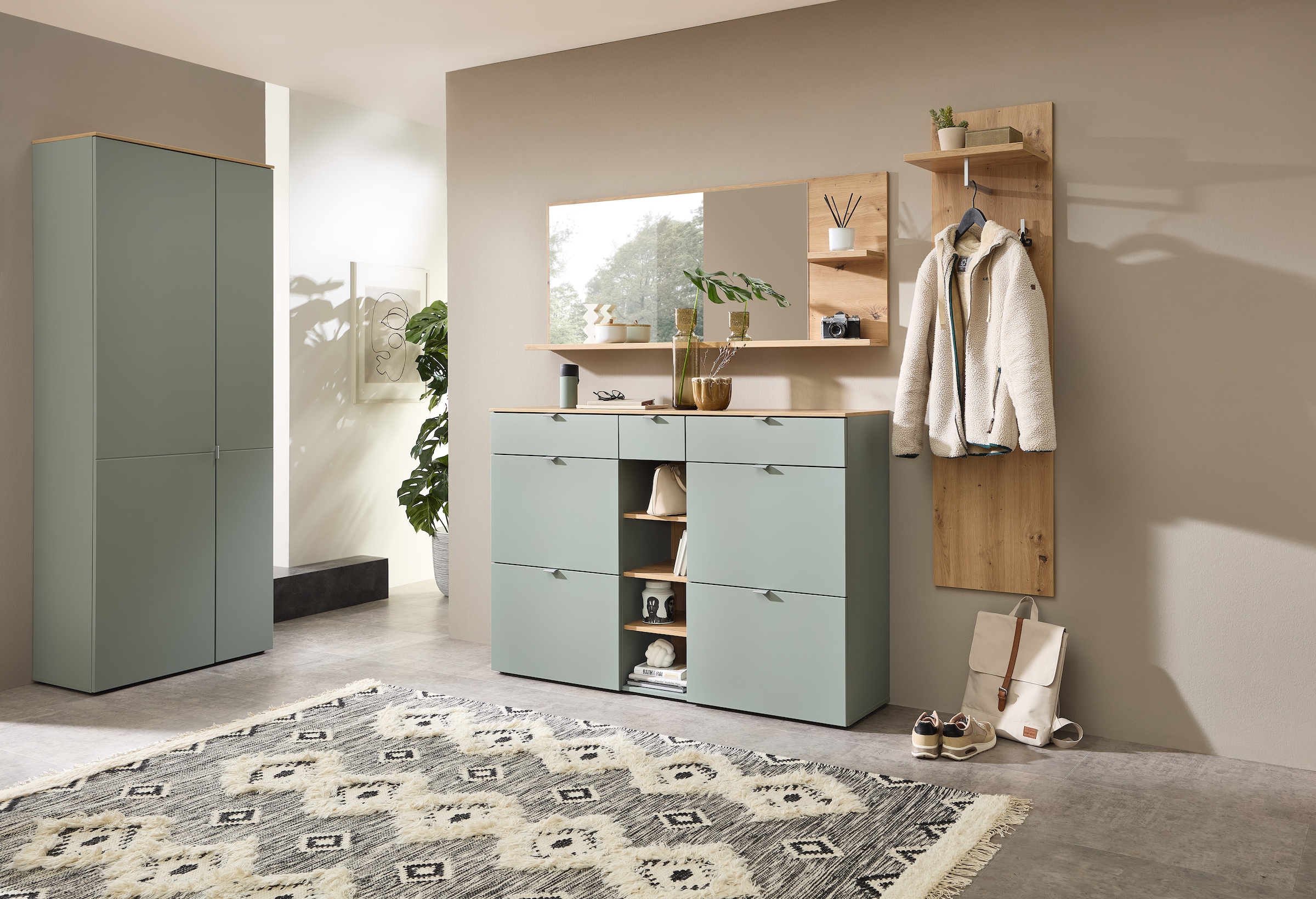 Innostyle Garderoben-Set »Bari Garderobenprogarmm, BxHxT 208x202x38 cm«, (Set, 3 St.), Besteht aus 3 Typen