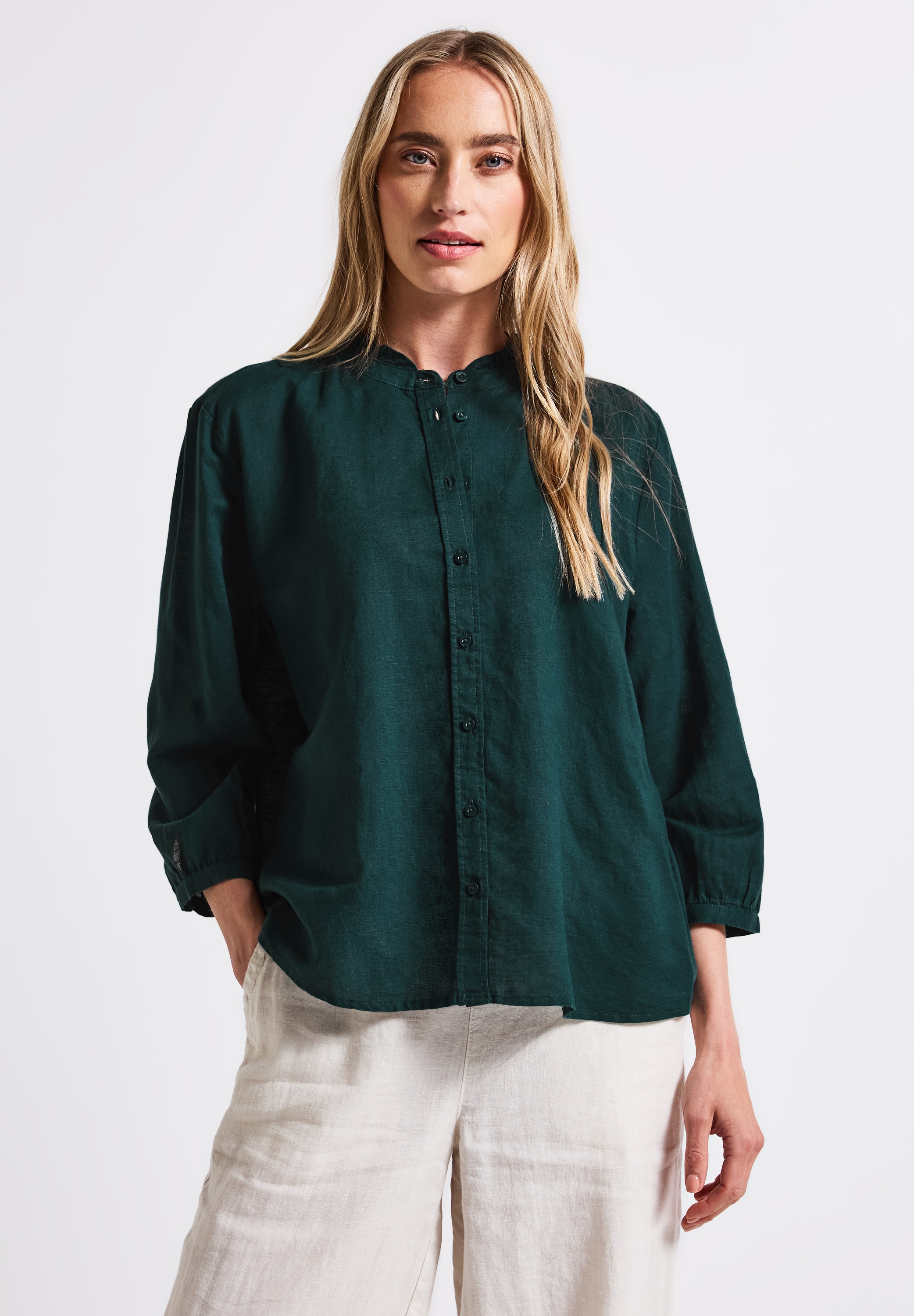 STREET ONE Rüschenbluse, farbig günstig online kaufen