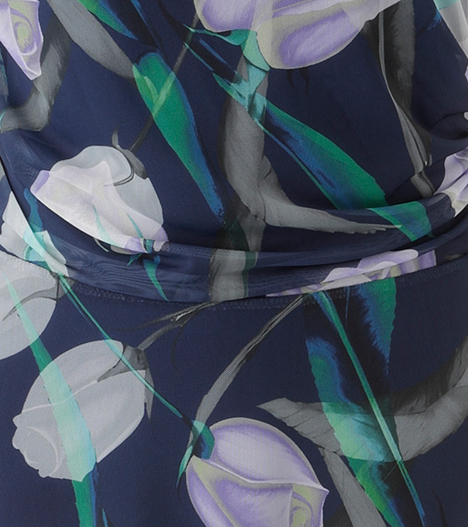 Aniston SELECTED Midikleid in Mesh-Qualiät und floralem Blütendruck - NEUE KOLLEKTION