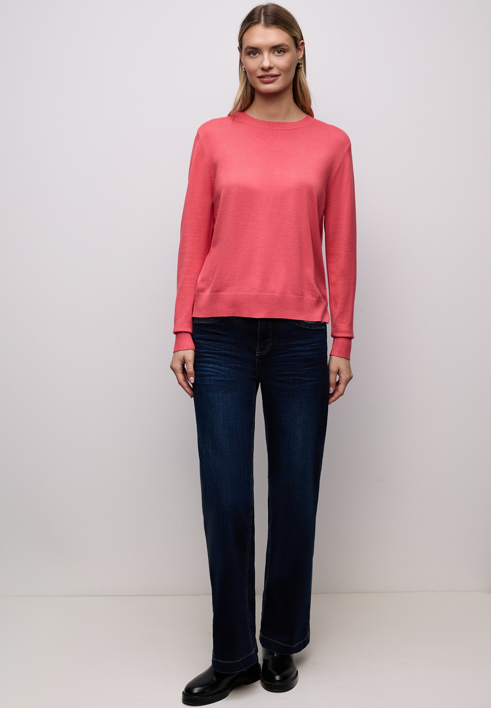 STREET ONE Rundhalspullover Basic