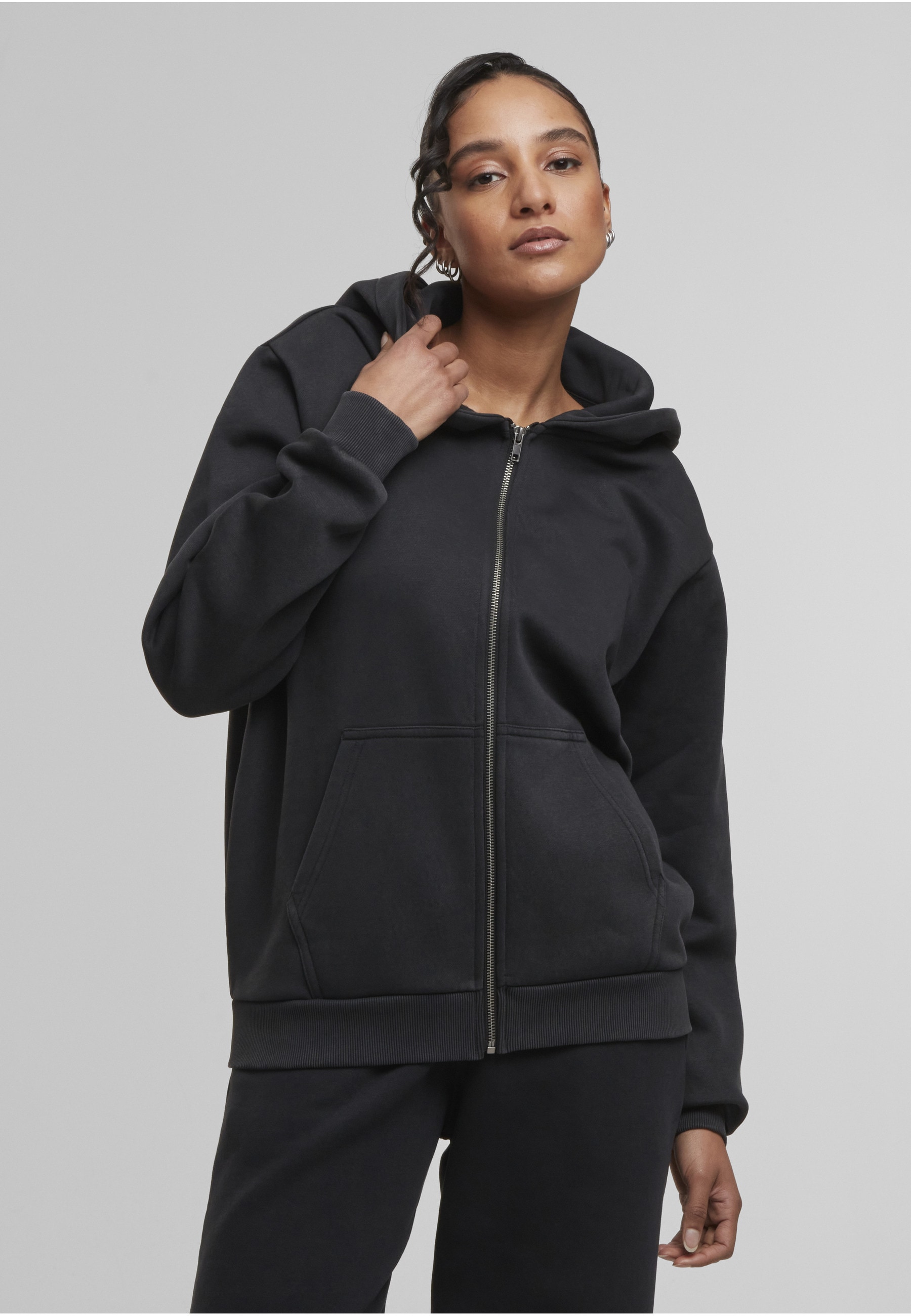 URBAN CLASSICS Sweatjacke »Urban Classics Ladies Vintage Heavy Zip Hoody«
