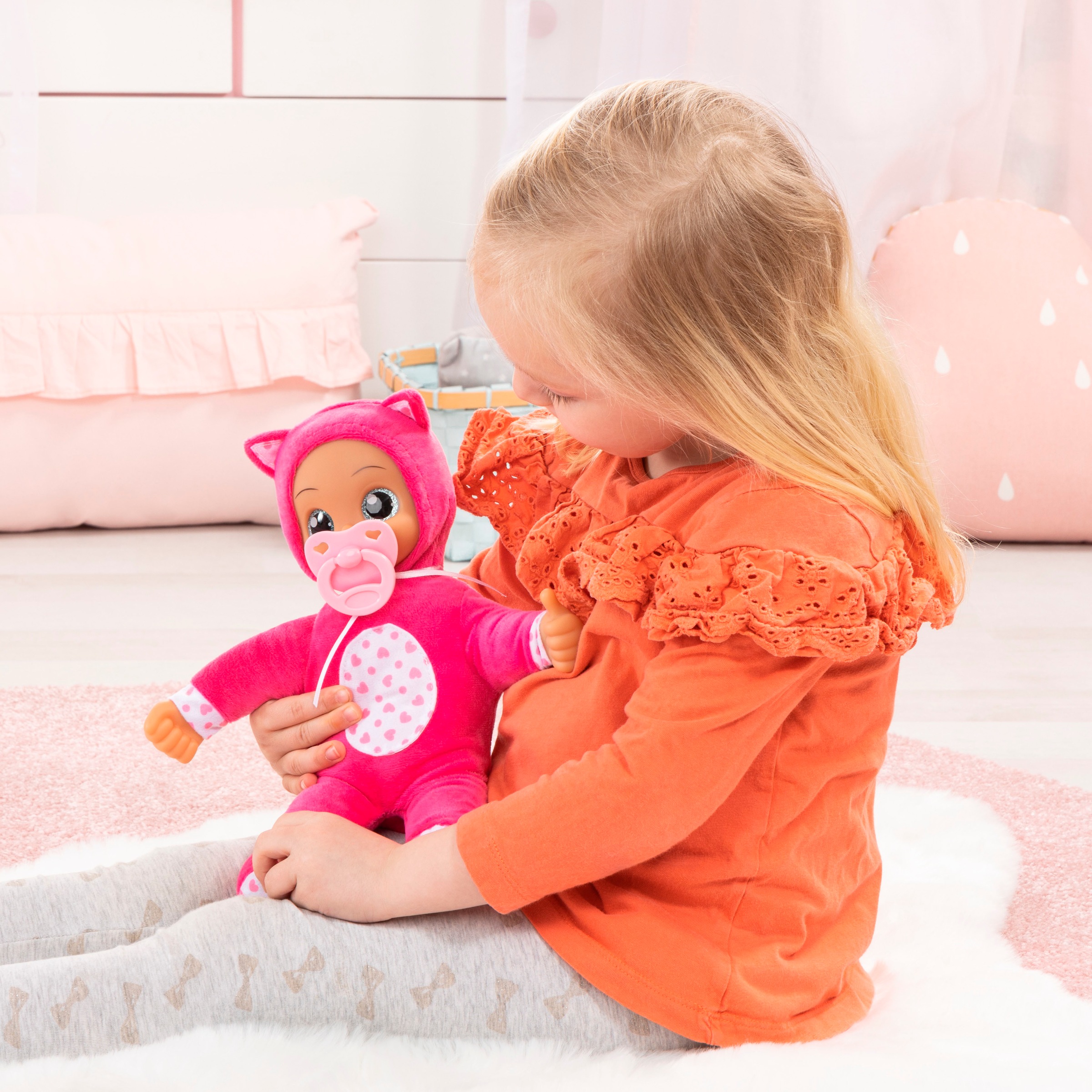 Bayer Babypuppe »I Baby Angels, 30cm, rosa/pink«, (3 tlg.)