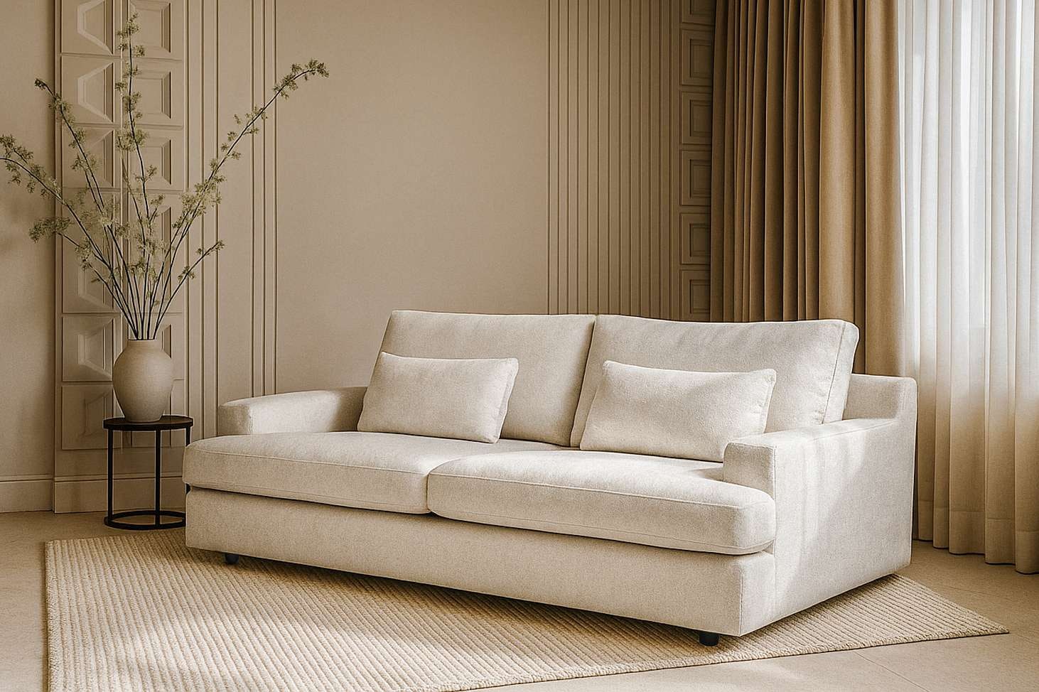 Home affaire Big-Sofa »Evelle 3 Sitzer Maxi«, 237 cm, tiefe Sitzfläche, Lounge-Sitzkomfort, Struktur, Breitcord