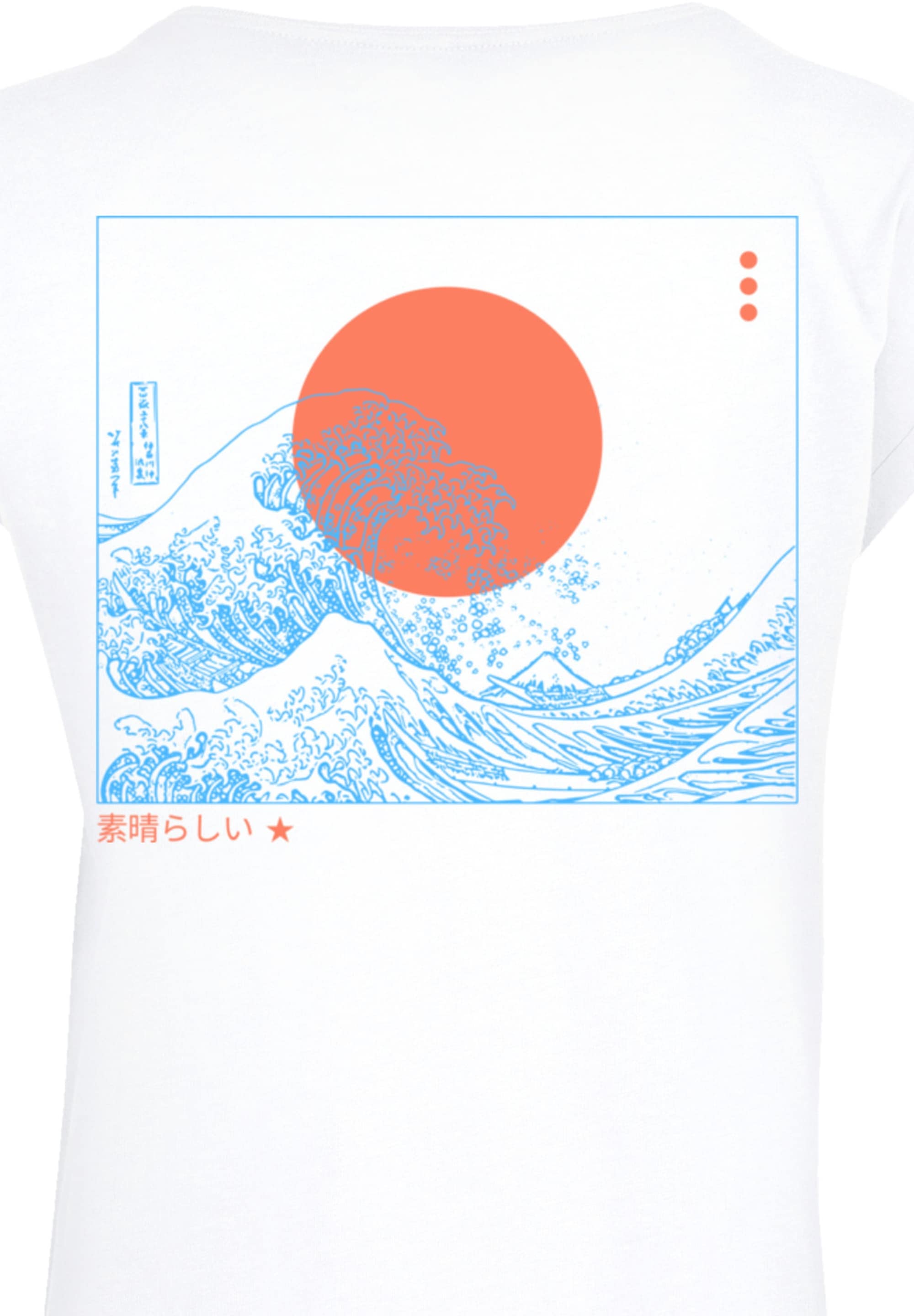 F4NT4STIC T-Shirt »PLUS SIZE Kanagawa Welle«, Print