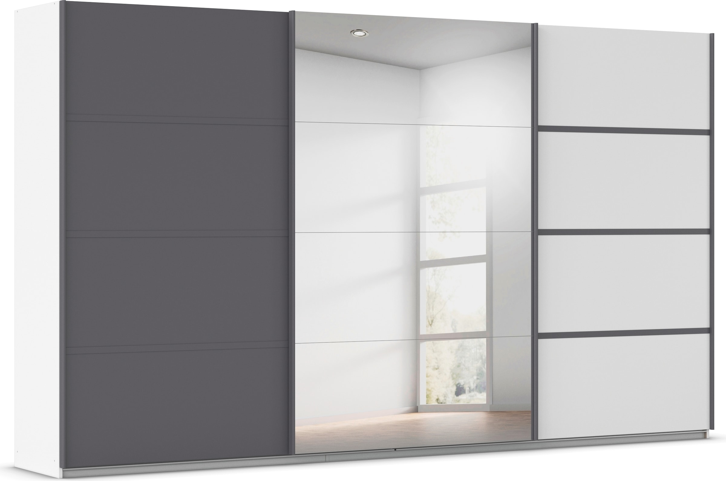 OTTO home Kleiderschrank "Mehrzweckschrank Aktenschrank Möbel Mietswohnung Schlafzimmer AVOLA" 3 verschiedene Ausstattungen BASIC/CLASSIC/PREMIUM (inkl. SOFT-CLOSE), mit eleganten Zierleisten in Chrom, Schwarz oder Weiß MADE IN GERMANY