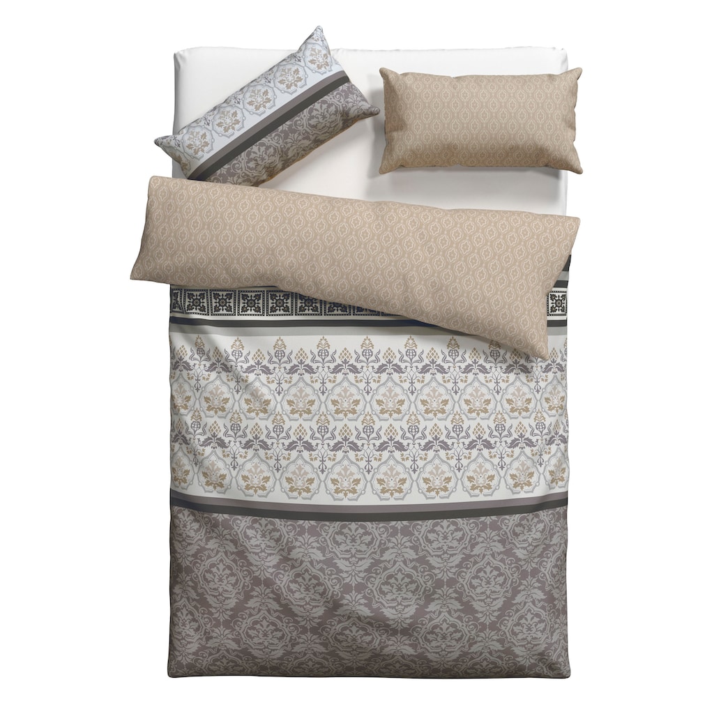 Home affaire Bettwäsche »Cremona in Renforcé, Biber (Flanell) und PolyCotton Qualität, romantisch, verspielte Ornamente, geeignet im Winter & Sommer, Landhausstil«, (2 tlg.)